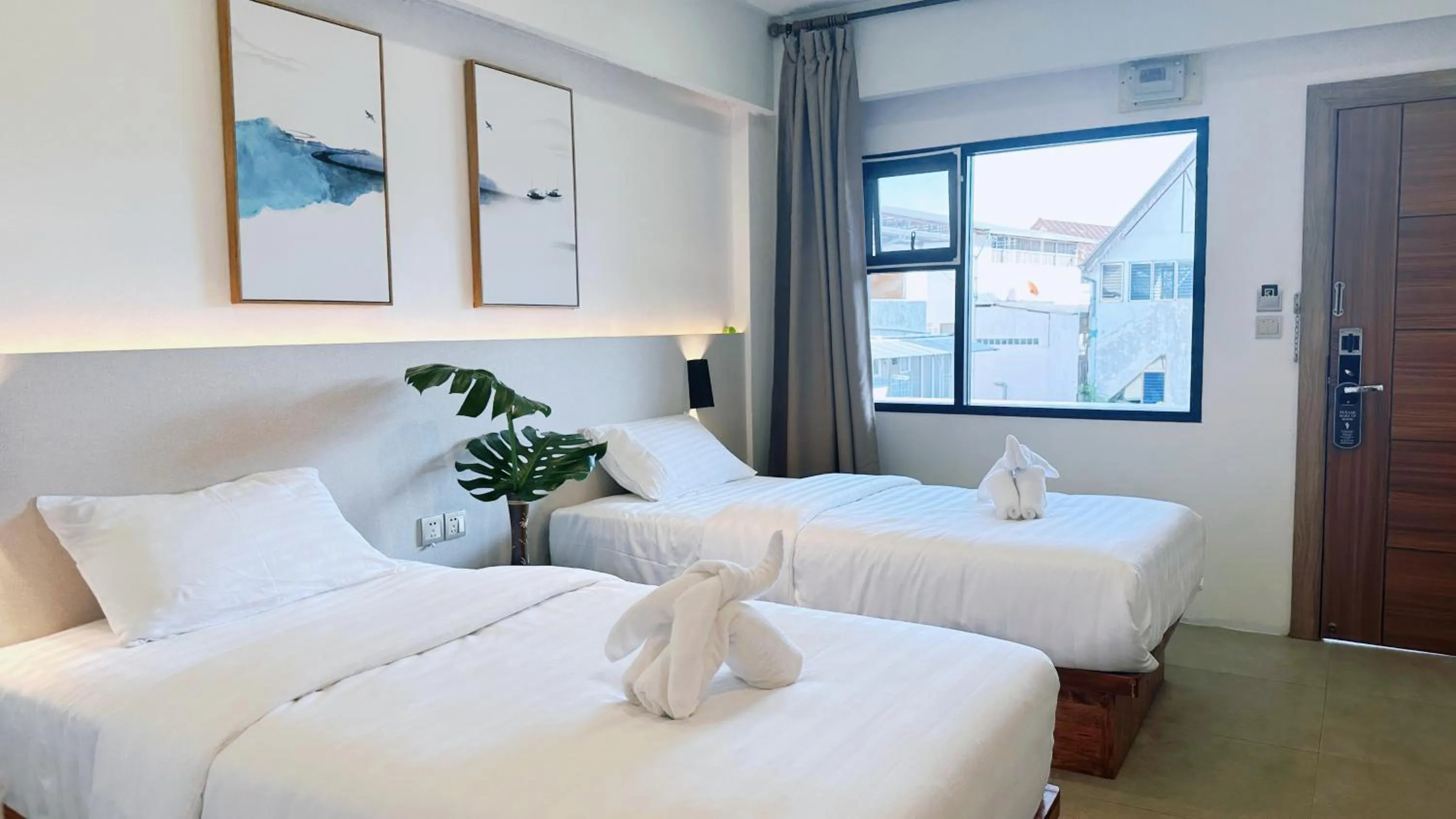 View (from property/room), Bed in Key酒店@古城中心店