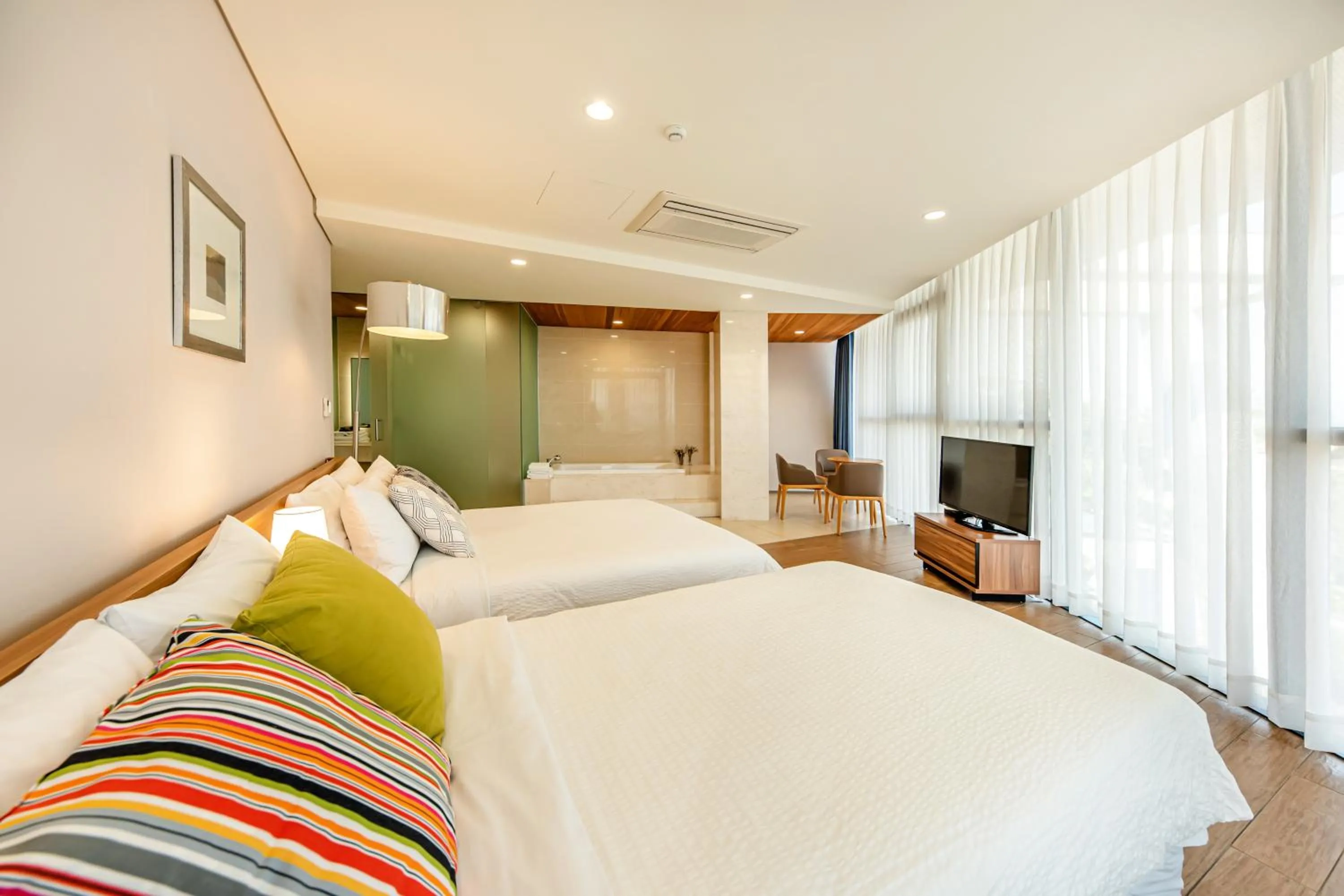 Bed in Jeju Bom stay & Art Gallery