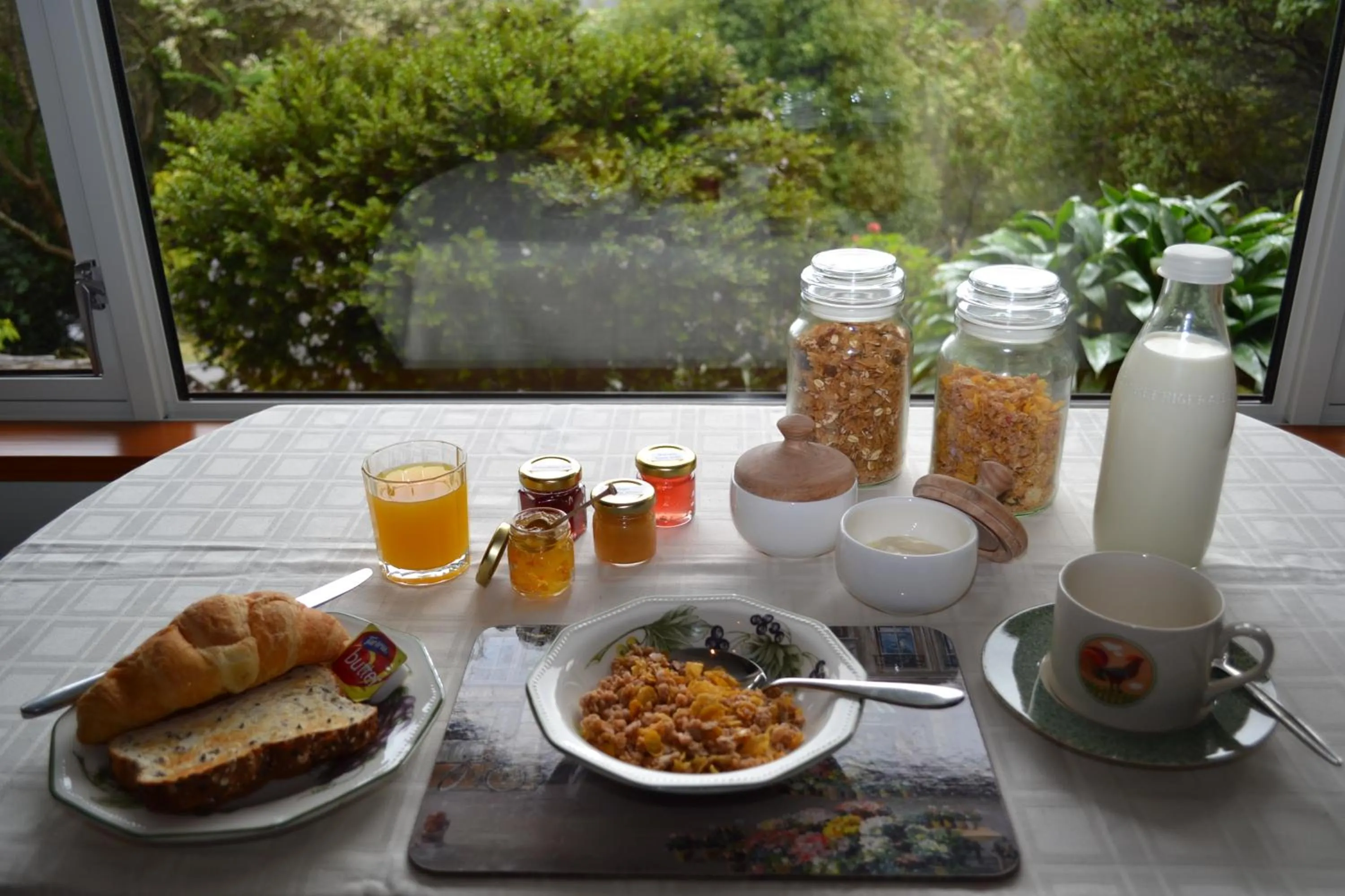 Continental breakfast in Treetops B&B