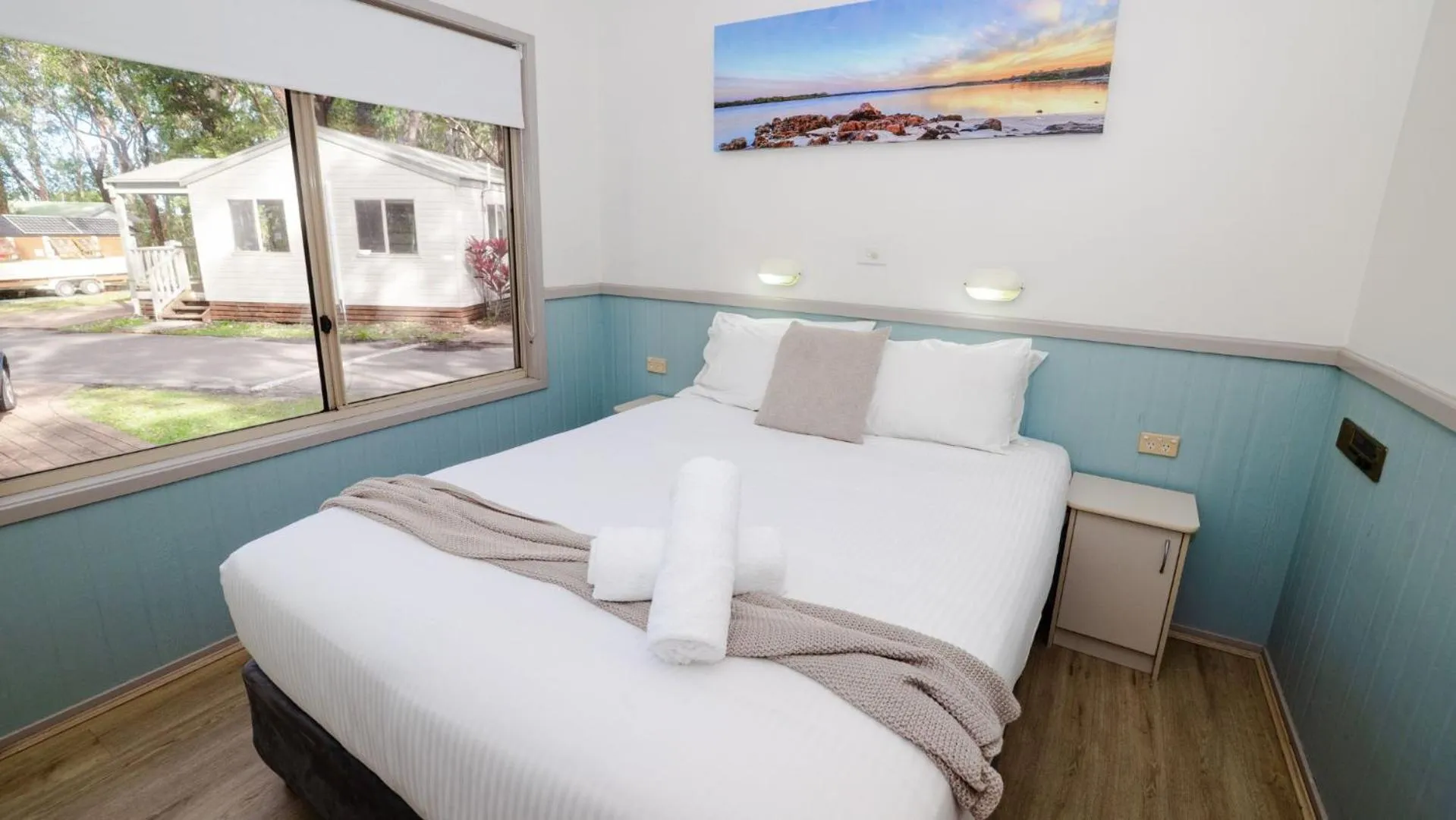 Bed in Koala Shores Holiday Park