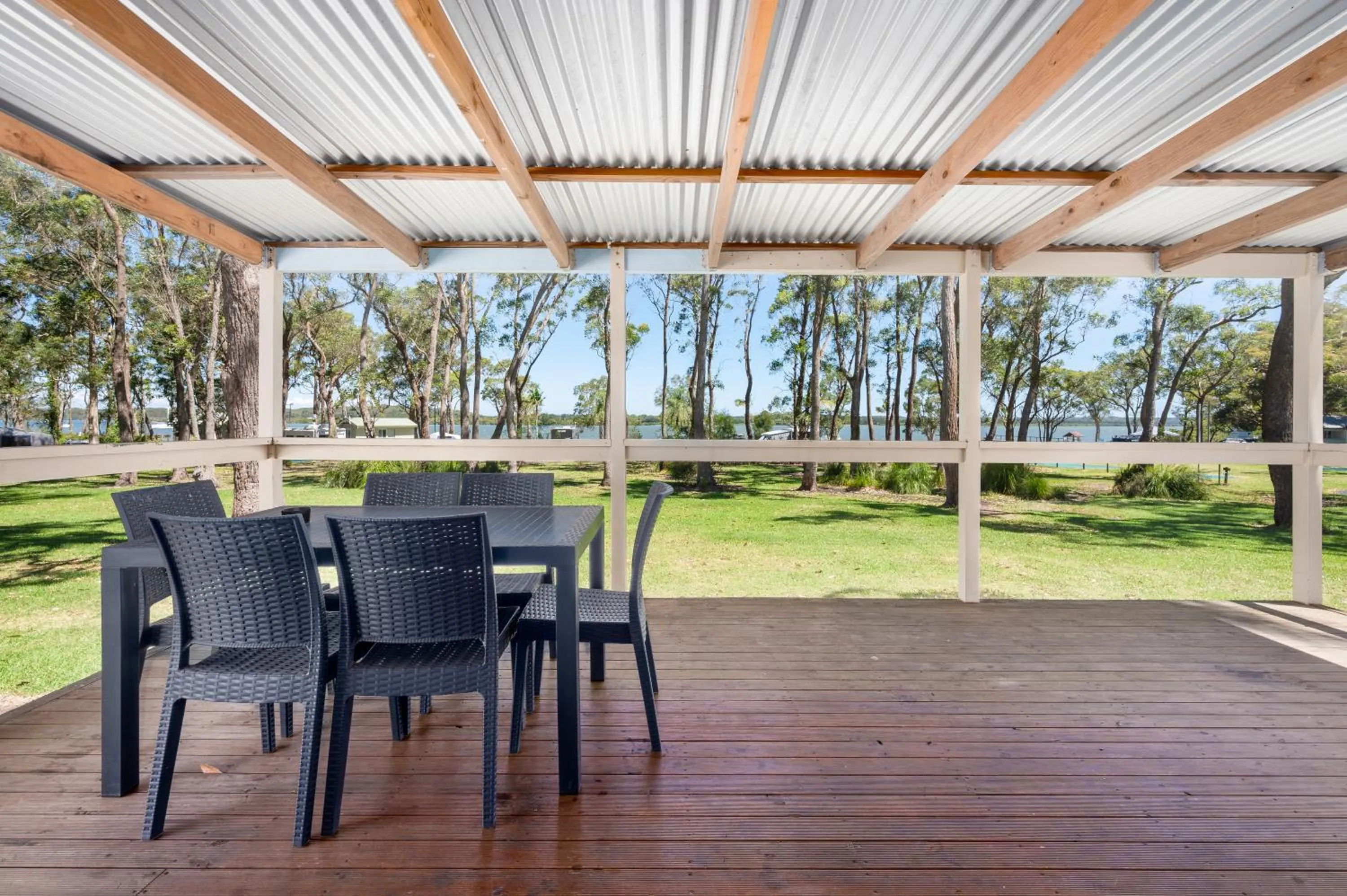 Patio in Koala Shores Holiday Park