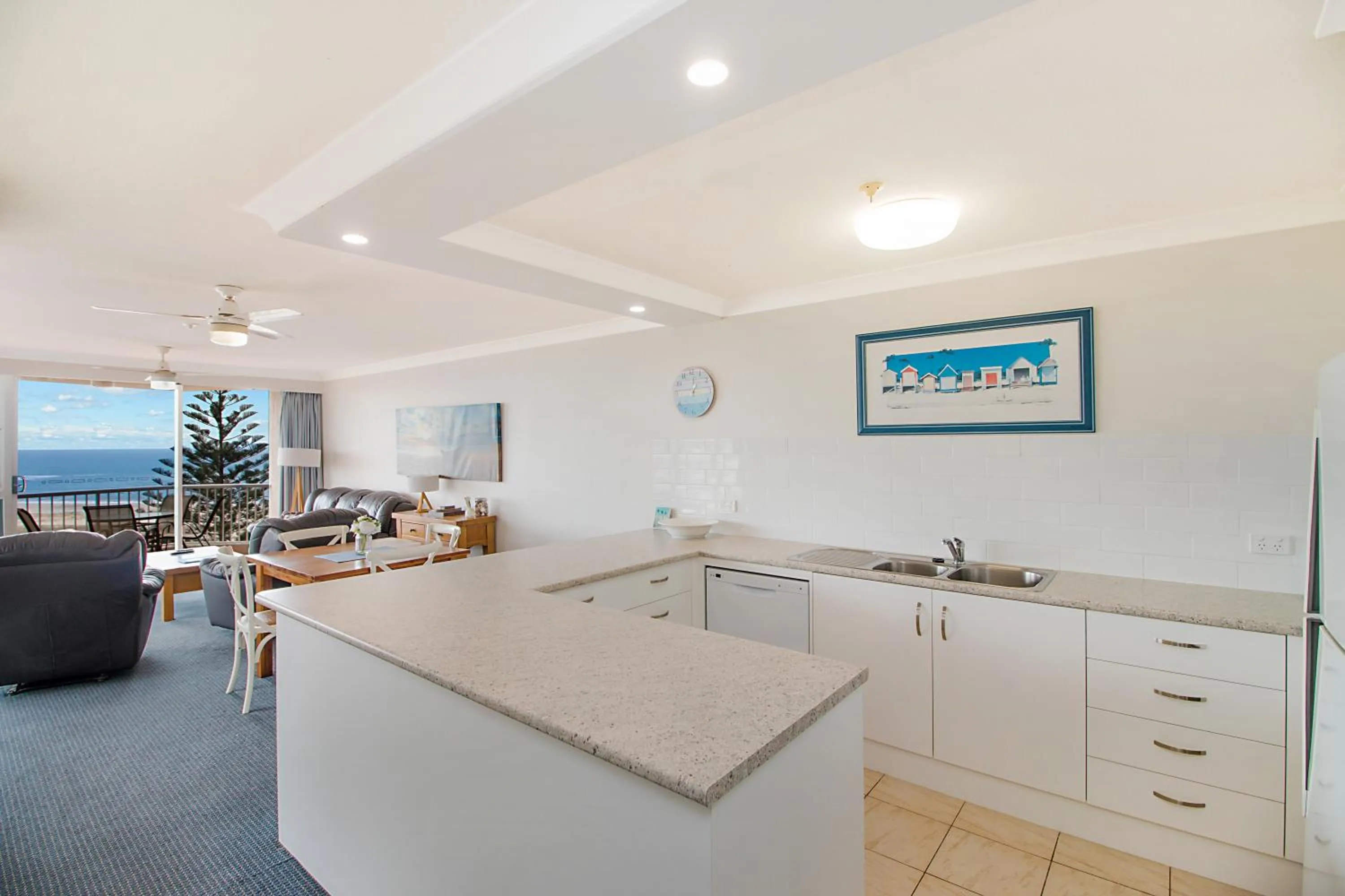 Kitchen or kitchenette in Meridian Tower Kirra Beach
