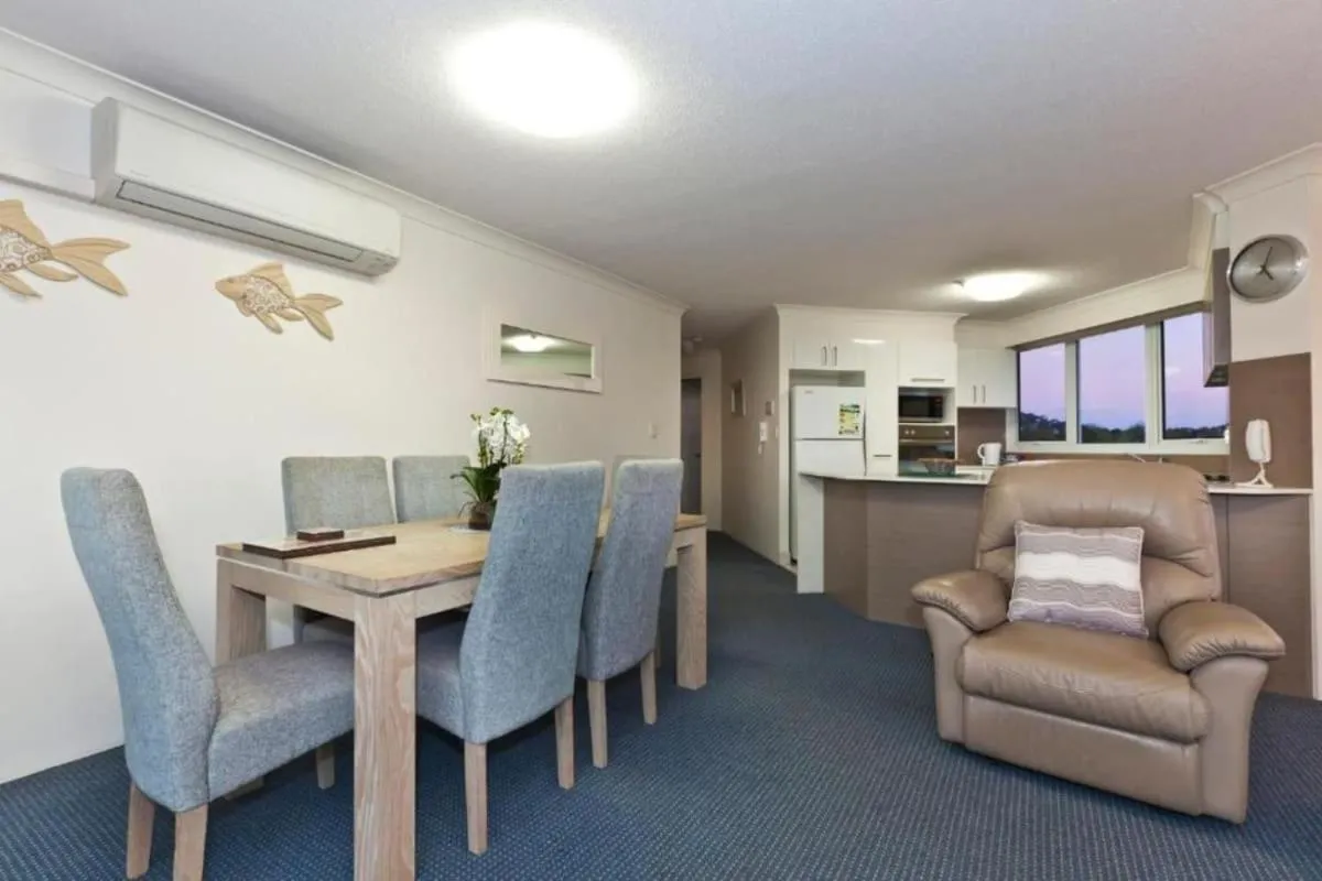 Dining area in Meridian Tower Kirra Beach