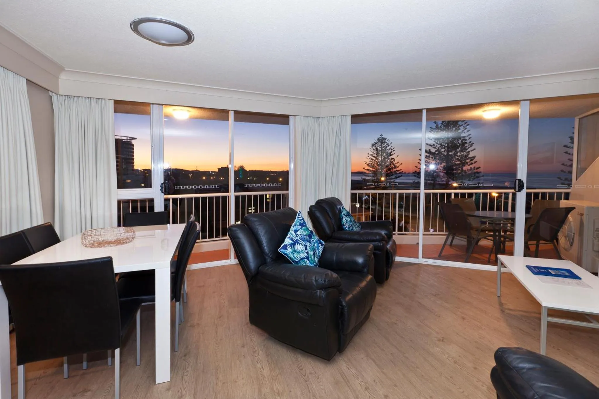 Living room in Meridian Tower Kirra Beach