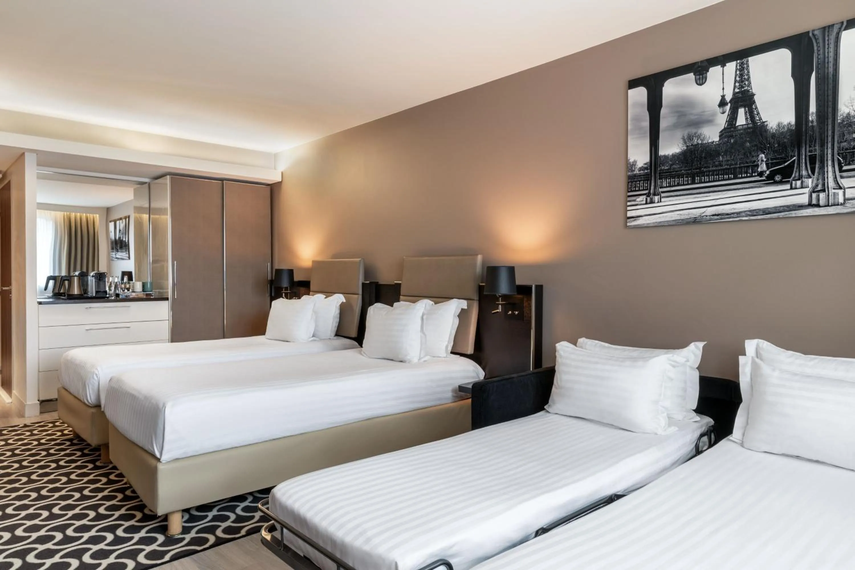 Photo of the whole room, Bed in AC Hotel Paris Porte Maillot by Marriott