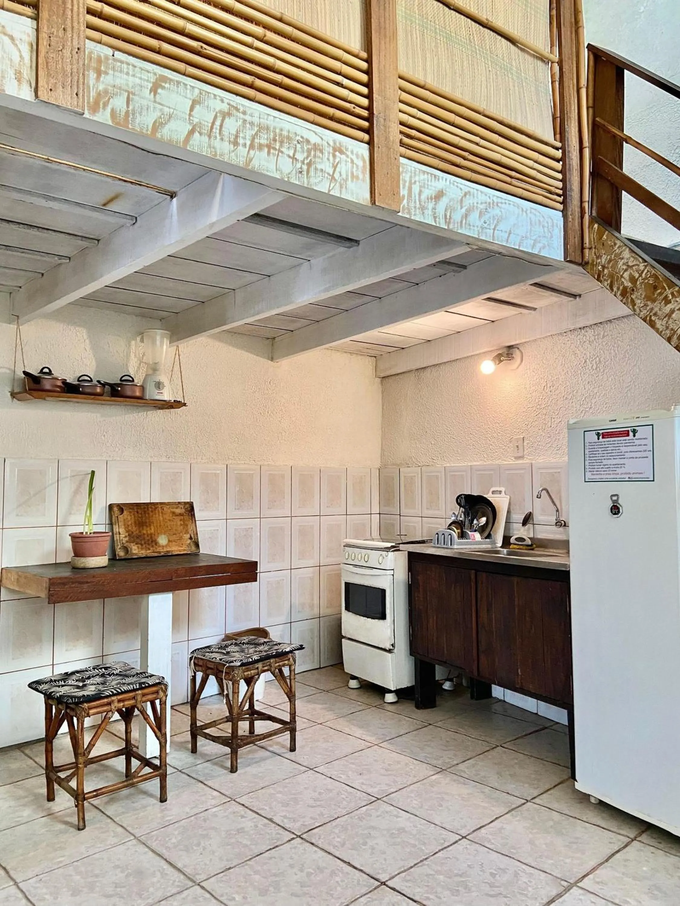 Kitchen or kitchenette in Pousada Maré Alta - MARESIAS