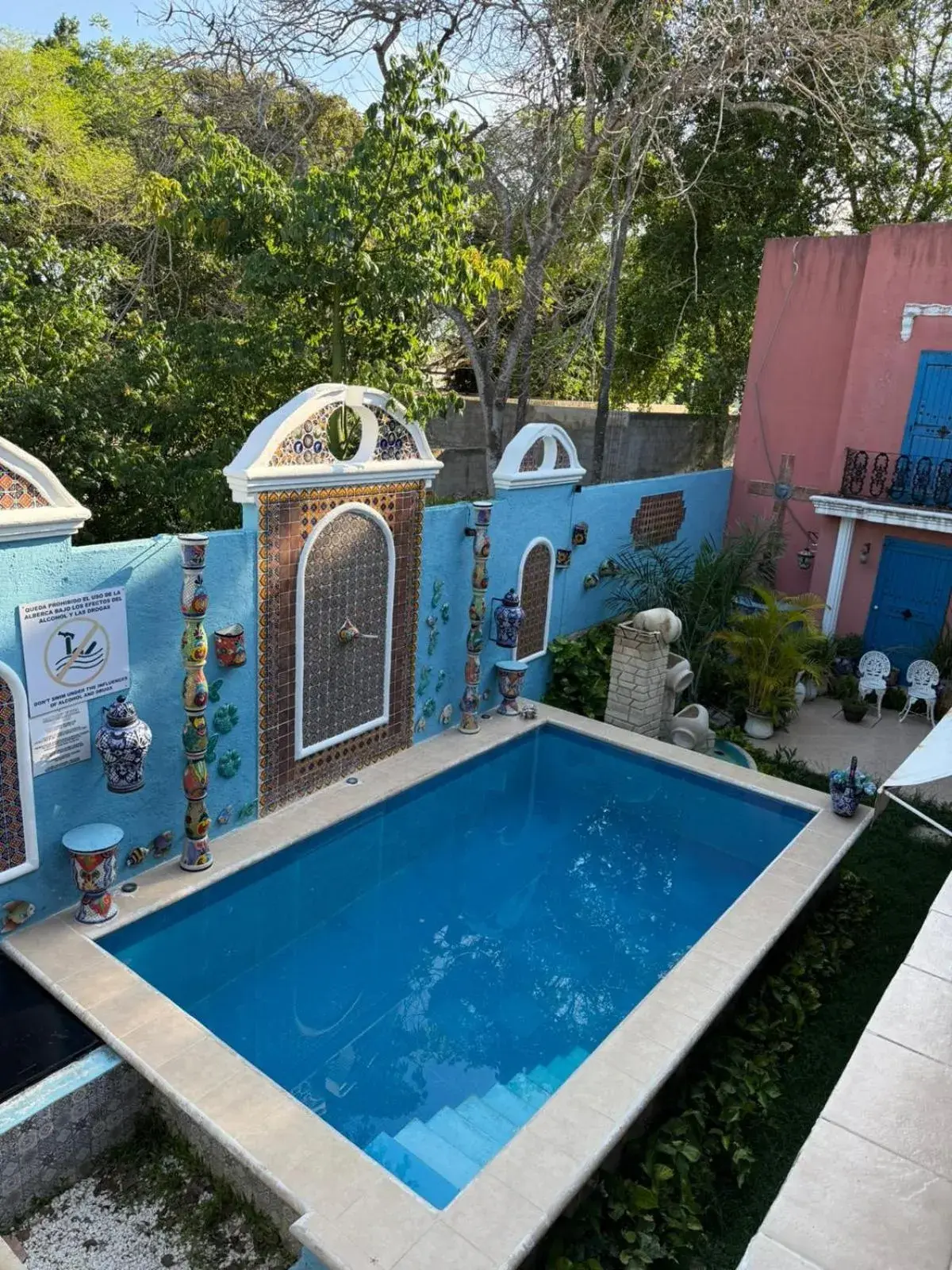 Pool view in Palacio Canton Hotel - Valladolid Pool view in Palacio Canton Hotel - Valladolid