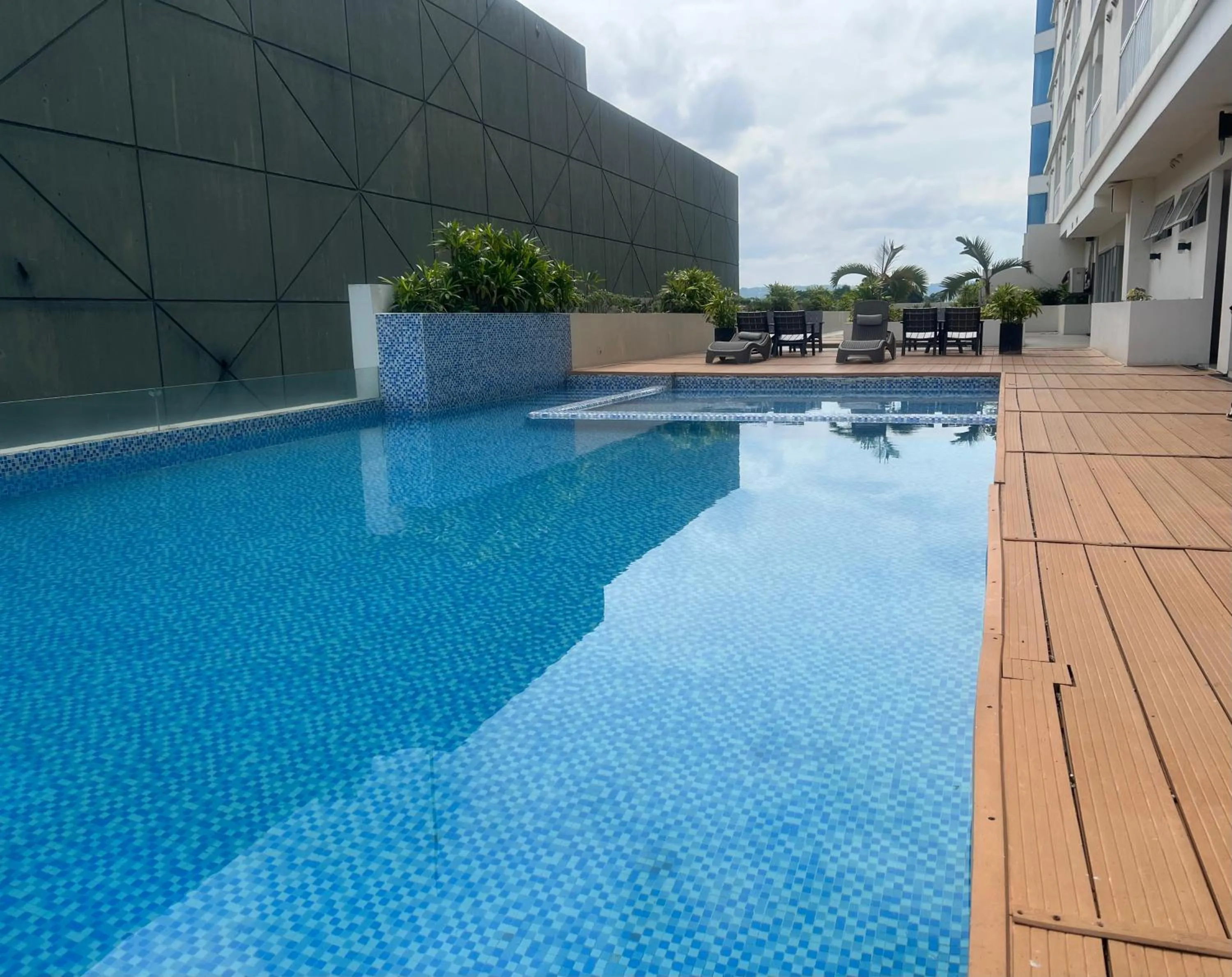 Pool view in Inspiria Condominium Tower, beside Abreeza Ayala Mall, Davao City