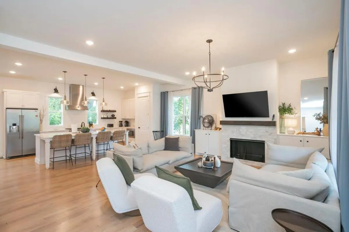 Custom Home Office Suite Game Room & Fire pit