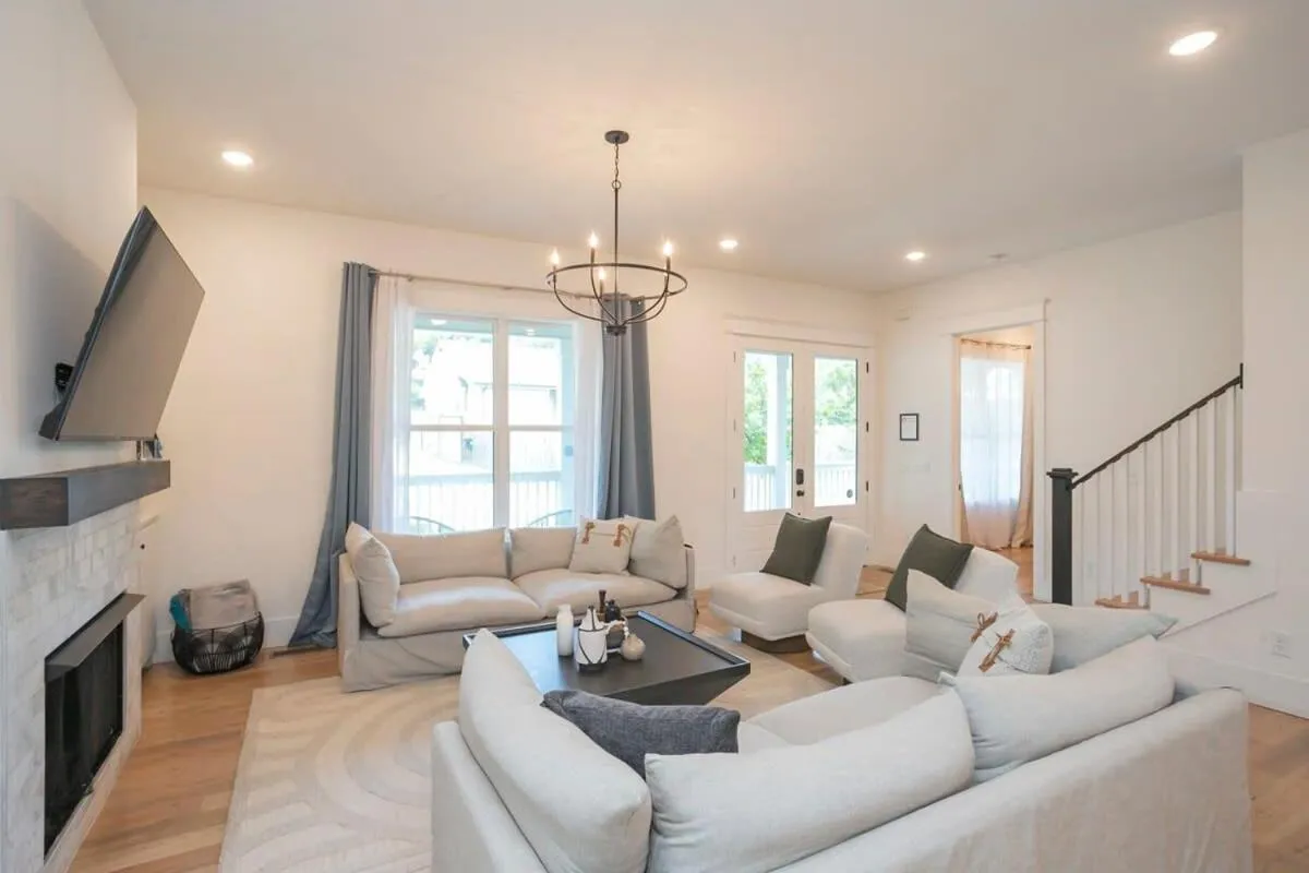 Custom Home Office Suite Game Room & Fire pit