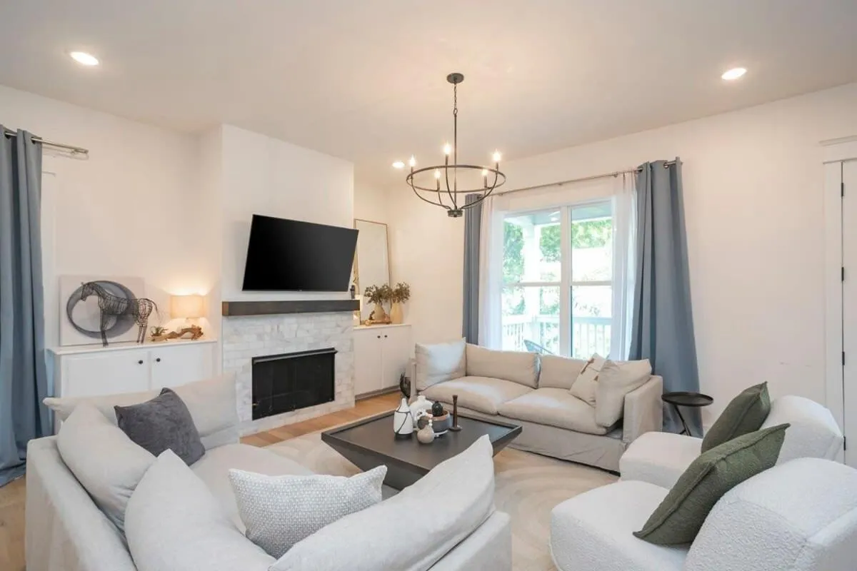 Custom Home Office Suite Game Room & Fire pit