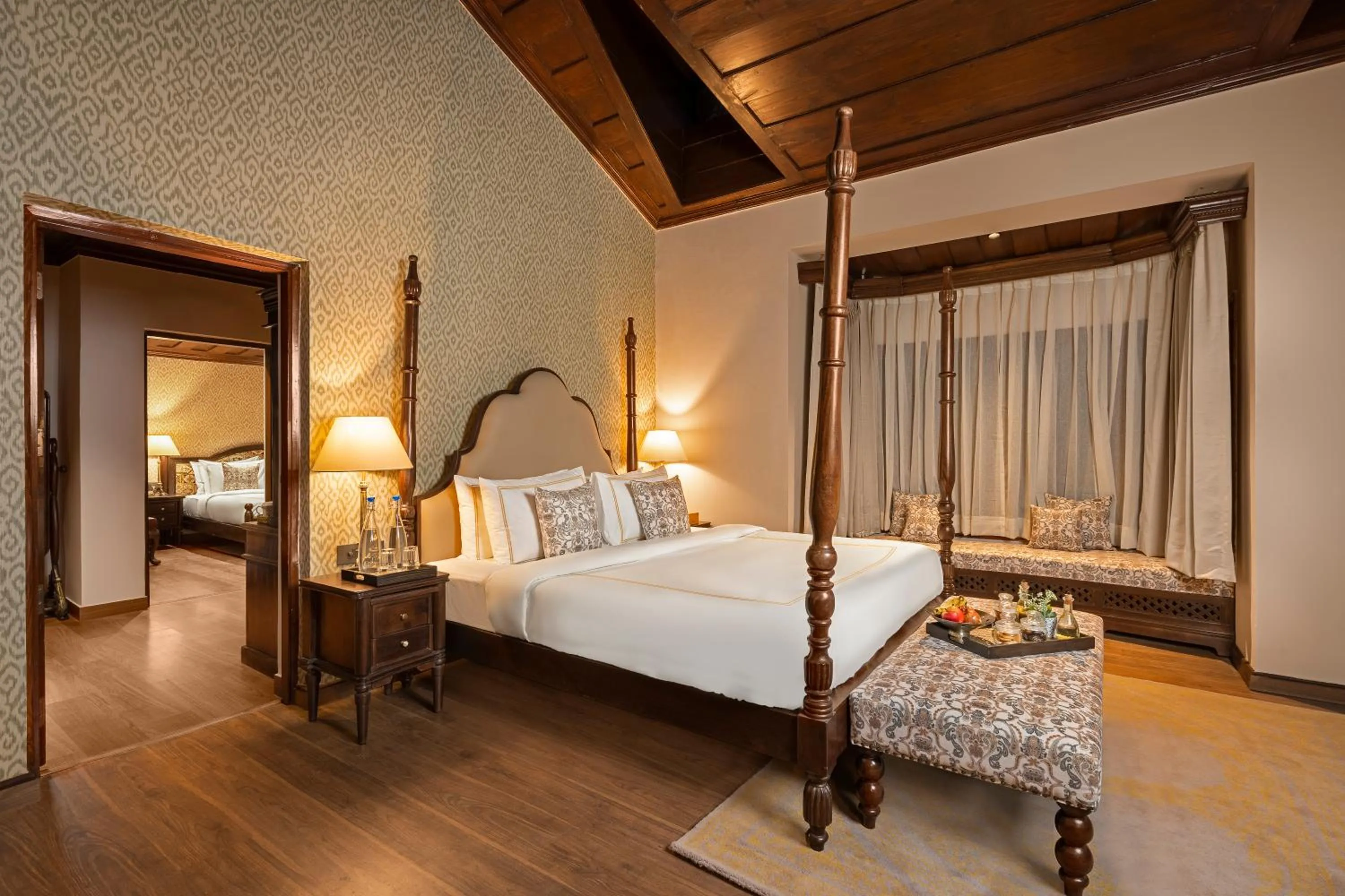 Photo of the whole room, Bed in Brij Anayra Dharamshala - A Himalayan Luxury Retreat