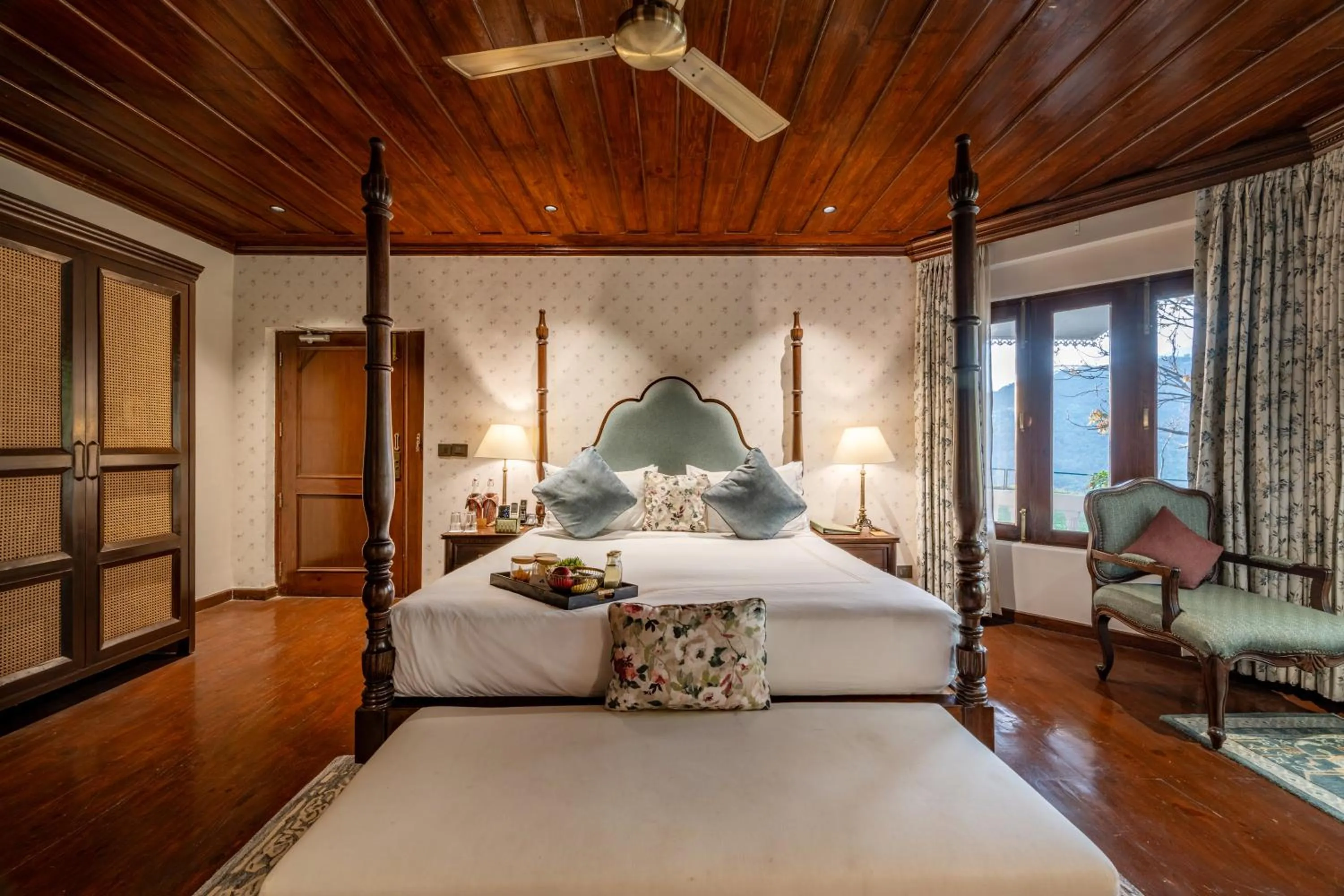 Bed in Brij Anayra Dharamshala - A Himalayan Luxury Retreat