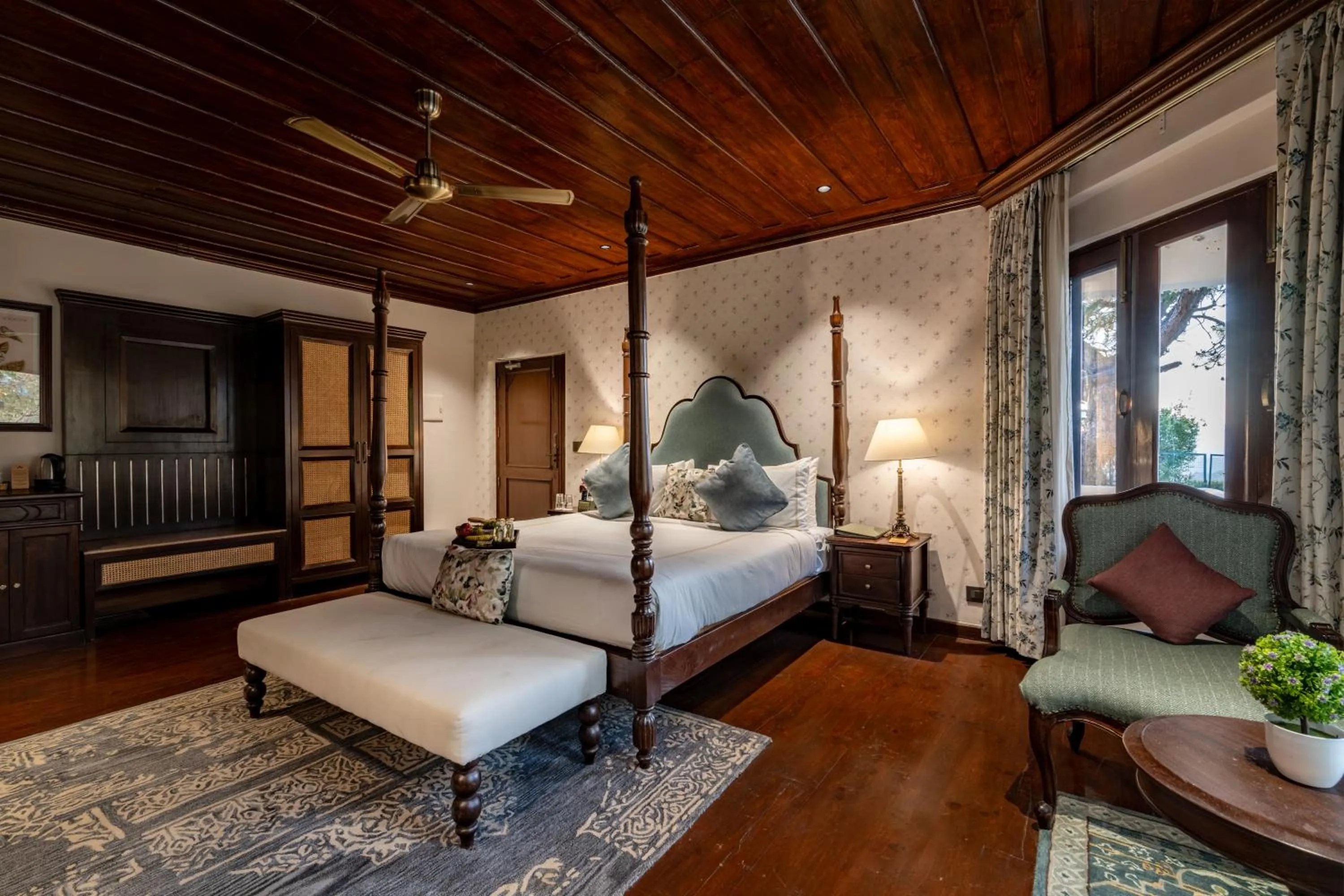 Photo of the whole room, Bed in Brij Anayra Dharamshala - A Himalayan Luxury Retreat