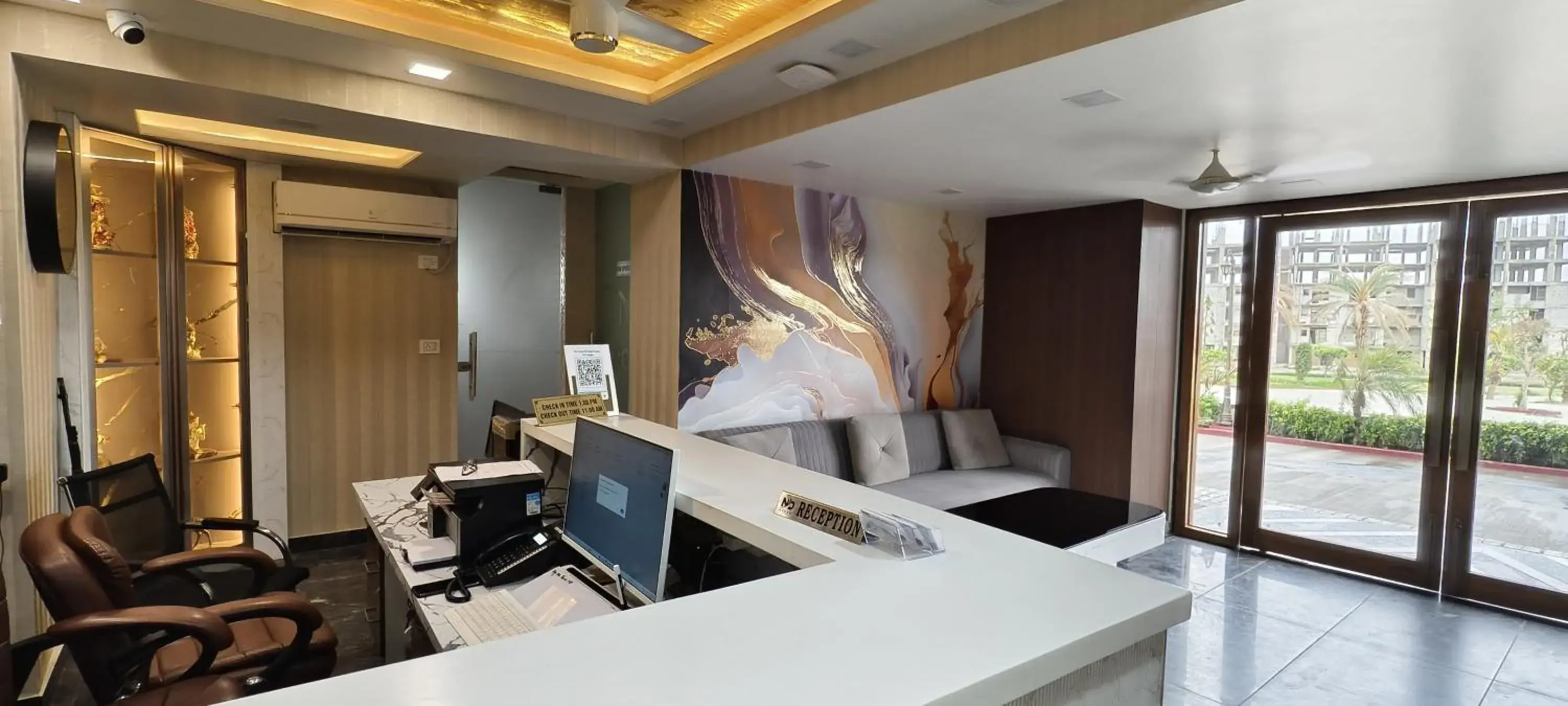 Lobby or reception in The Grand ND Resort- Kanha Tulsi Heights Behind Prem Mandir Lobby or reception in The Grand ND Resort- Kanha Tulsi Heights Behind Prem Mandir