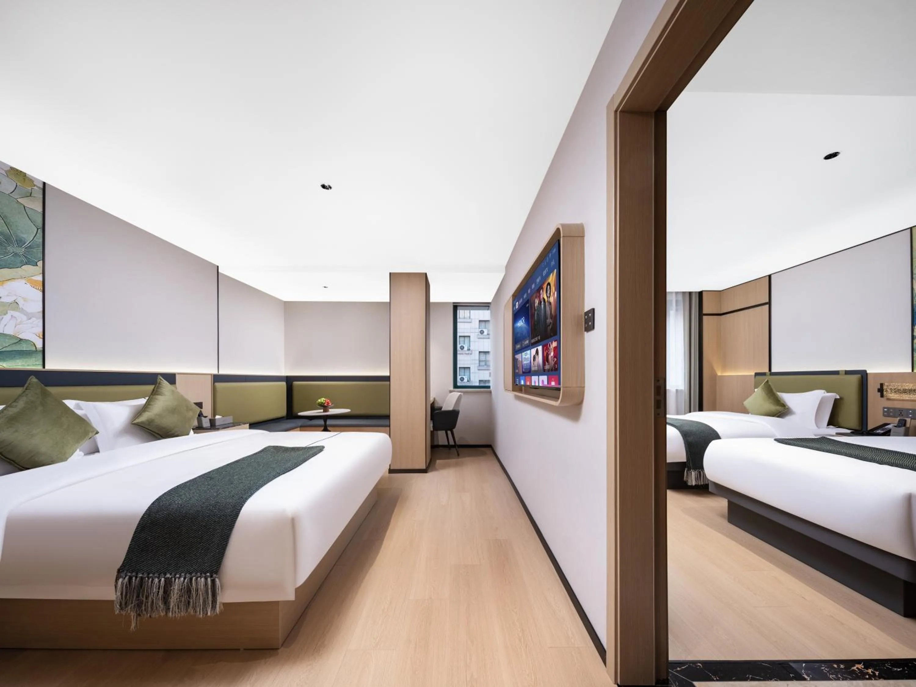 Bed in Yiwu Defeng Hotel