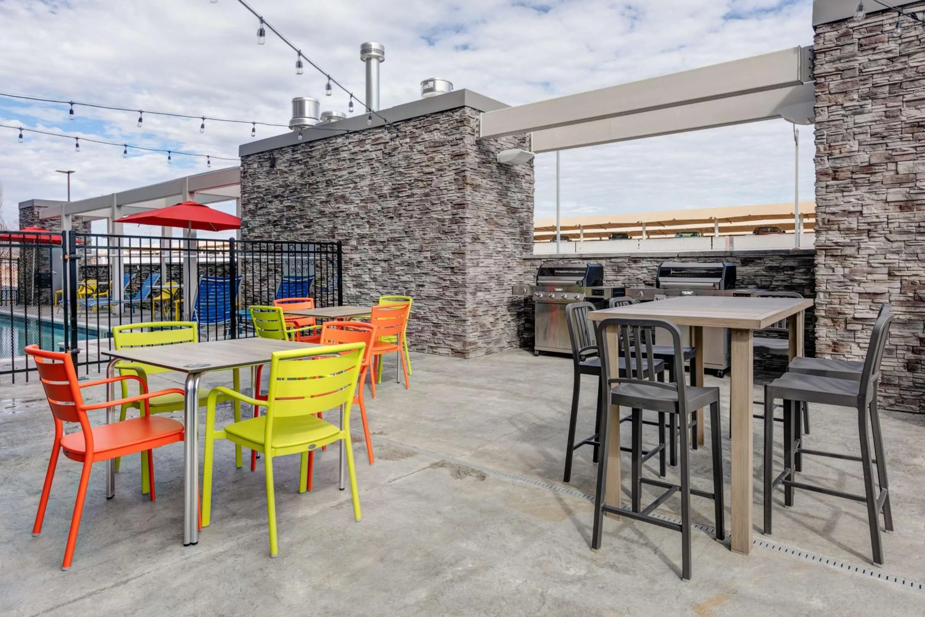 Patio in Home2 Suites By Hilton Tulsa Airport
