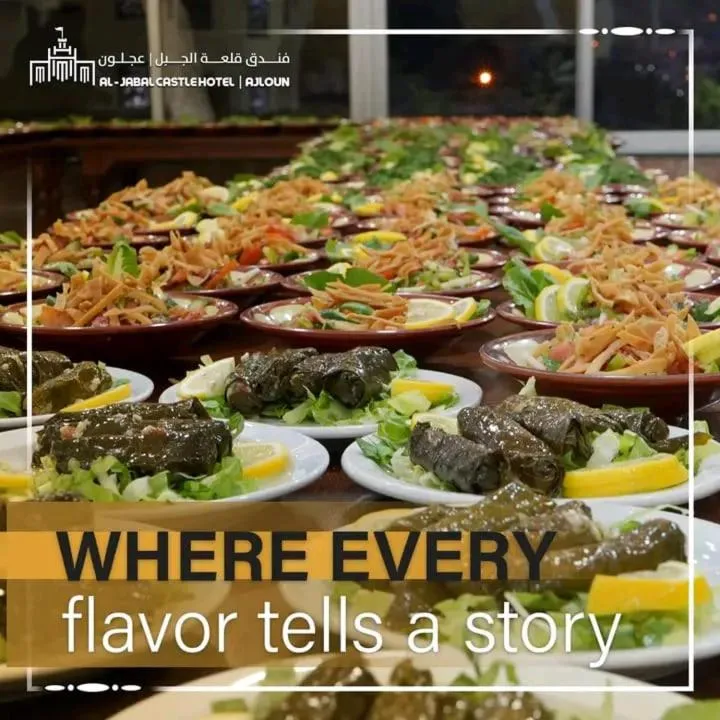 Food and drinks in Al-jabal castle Hotel - Ajloun