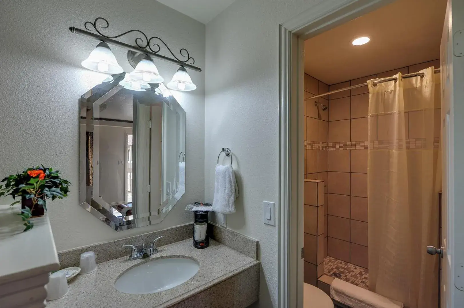 Shower, Bathroom in Romantic Inn & Suites