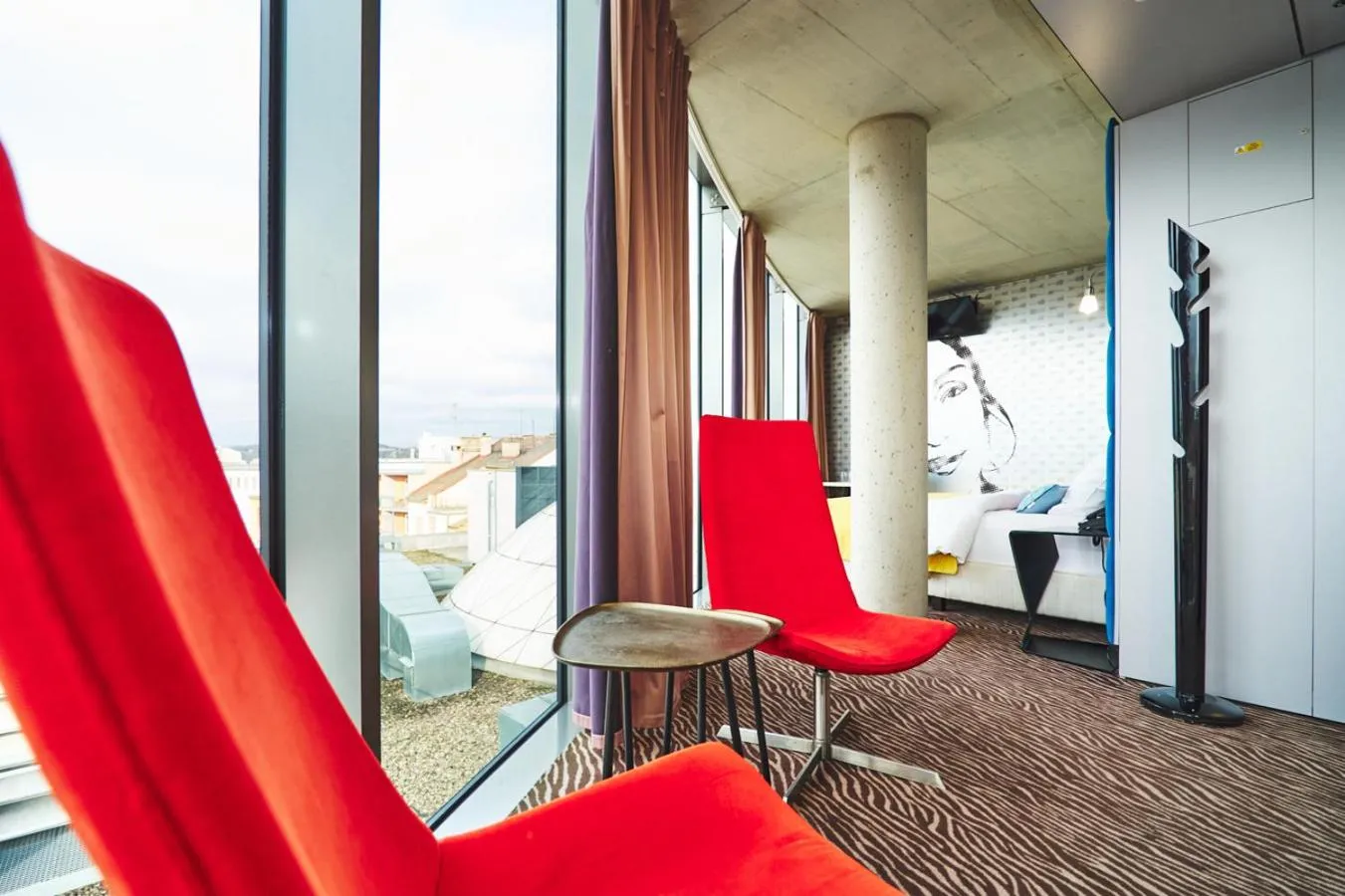 Seating area in SONO hotel