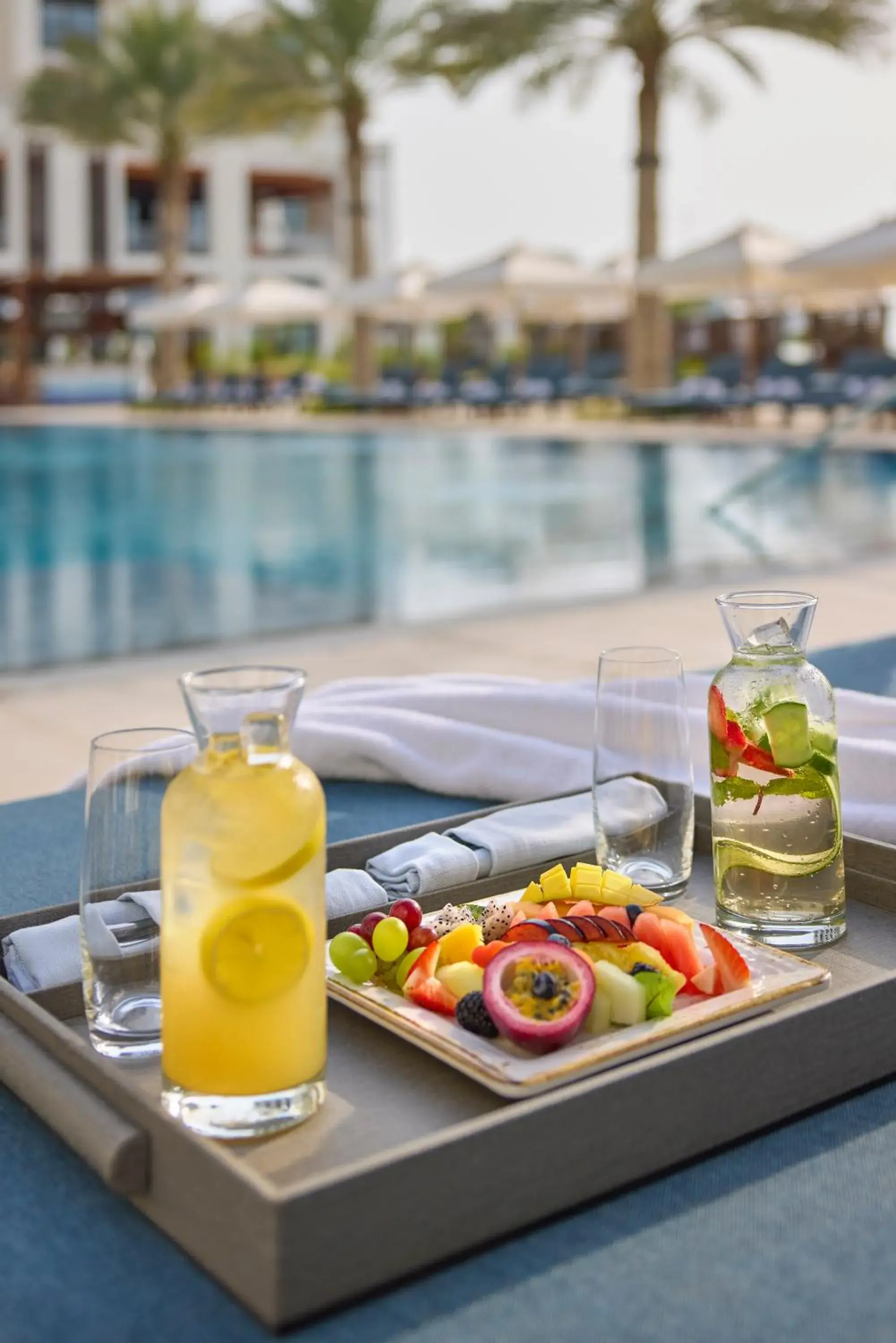 Swimming pool in Mandarin Oriental, Muscat Swimming pool in Mandarin Oriental, Muscat