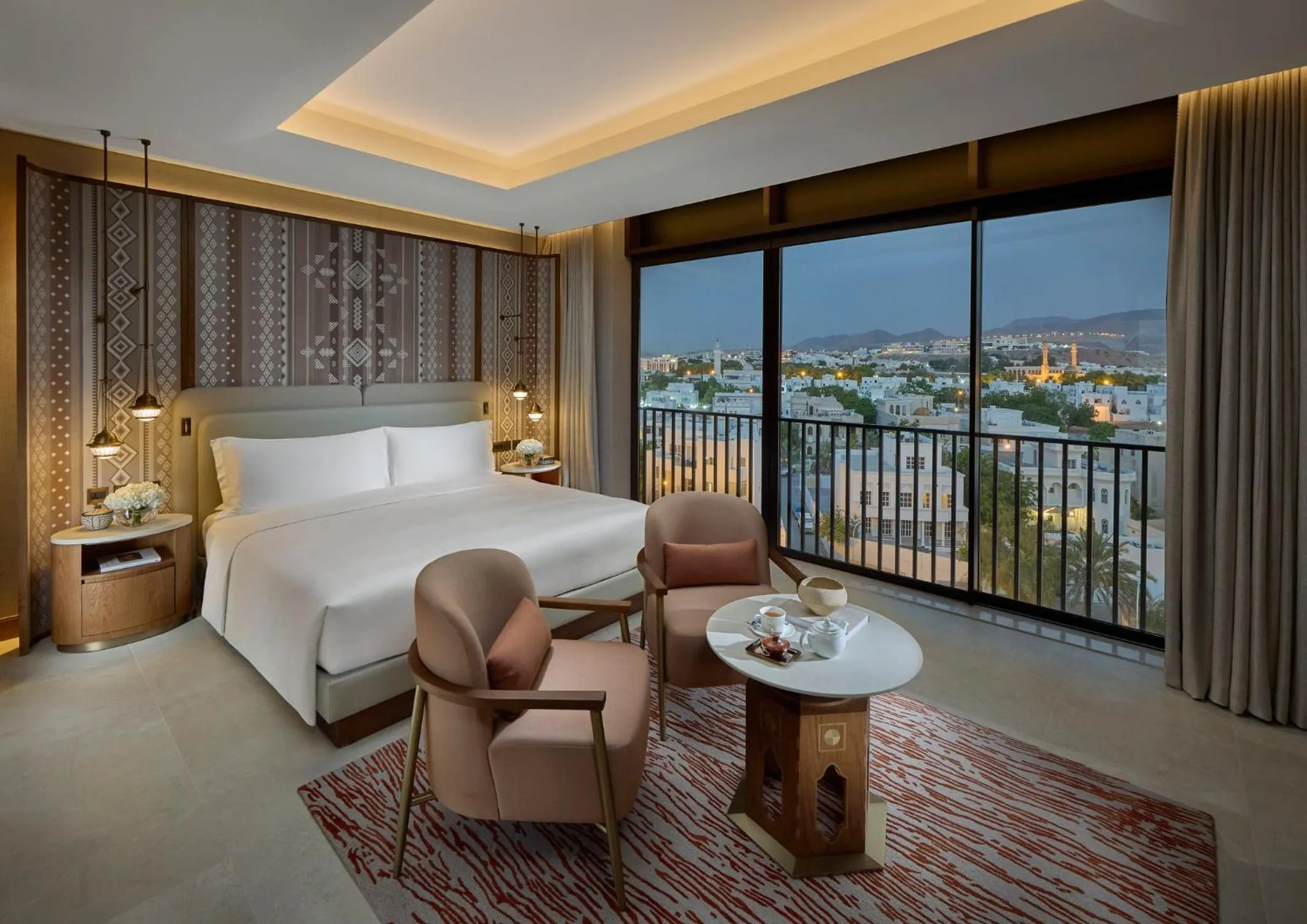 Photo of the whole room, Bed in Mandarin Oriental, Muscat