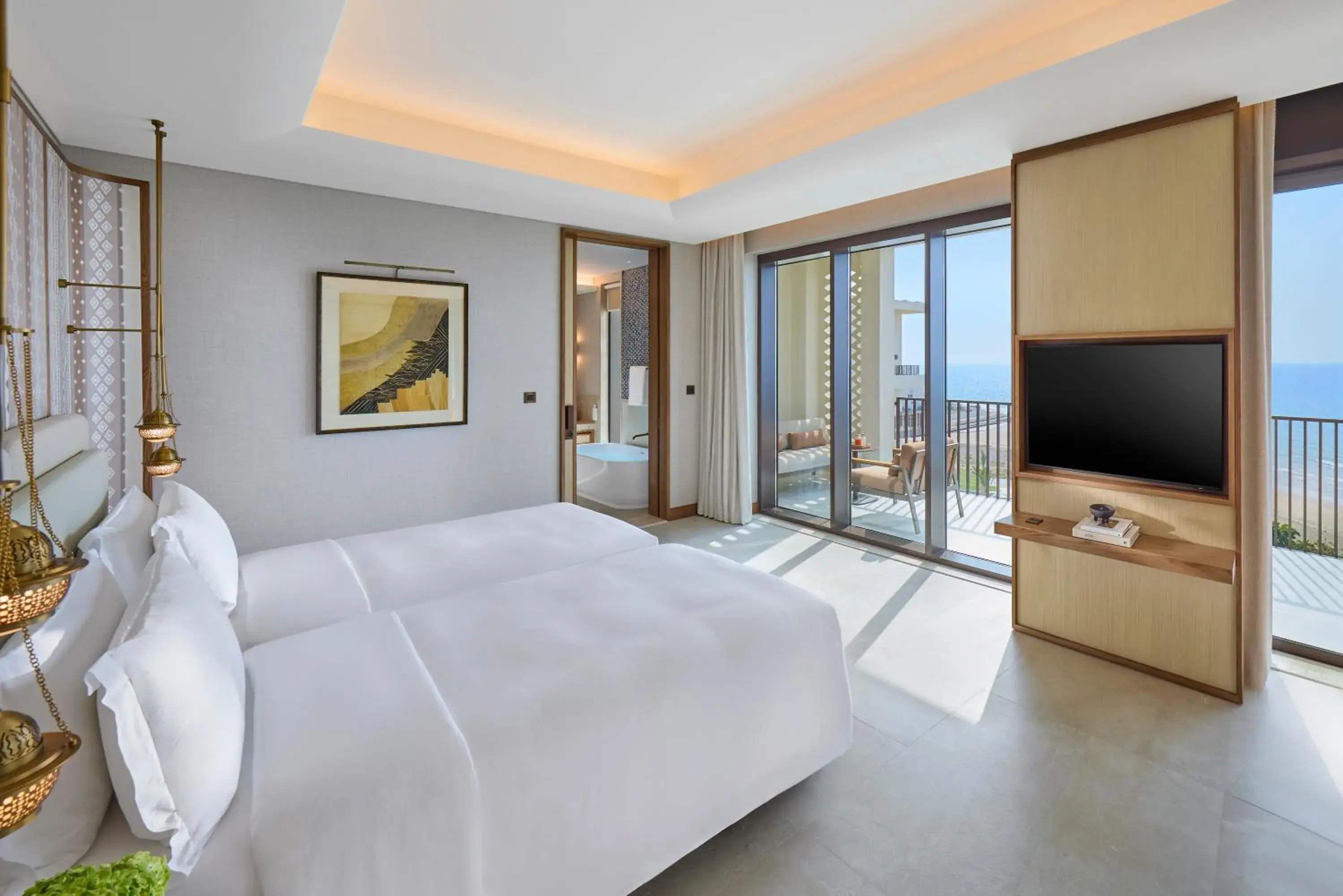 Bedroom, Bed in Mandarin Oriental, Muscat Bedroom, Bed in Mandarin Oriental, Muscat