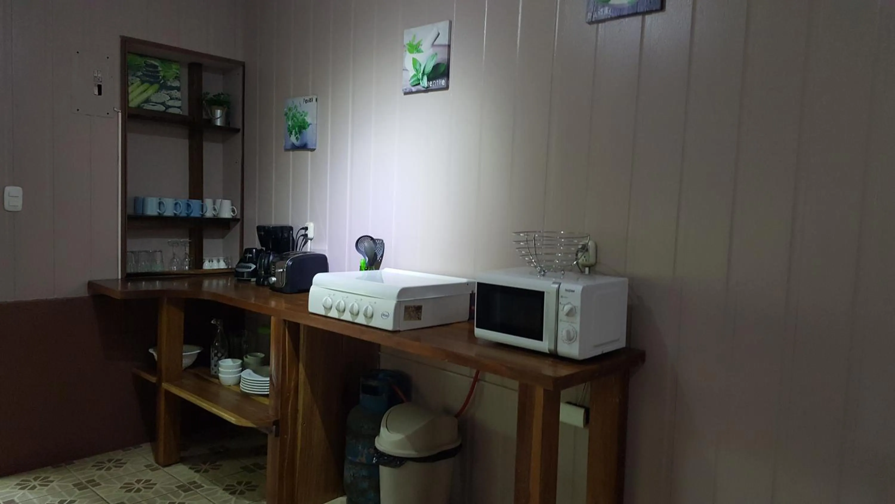 Kitchen or kitchenette in Hotel El Colibri Rojo