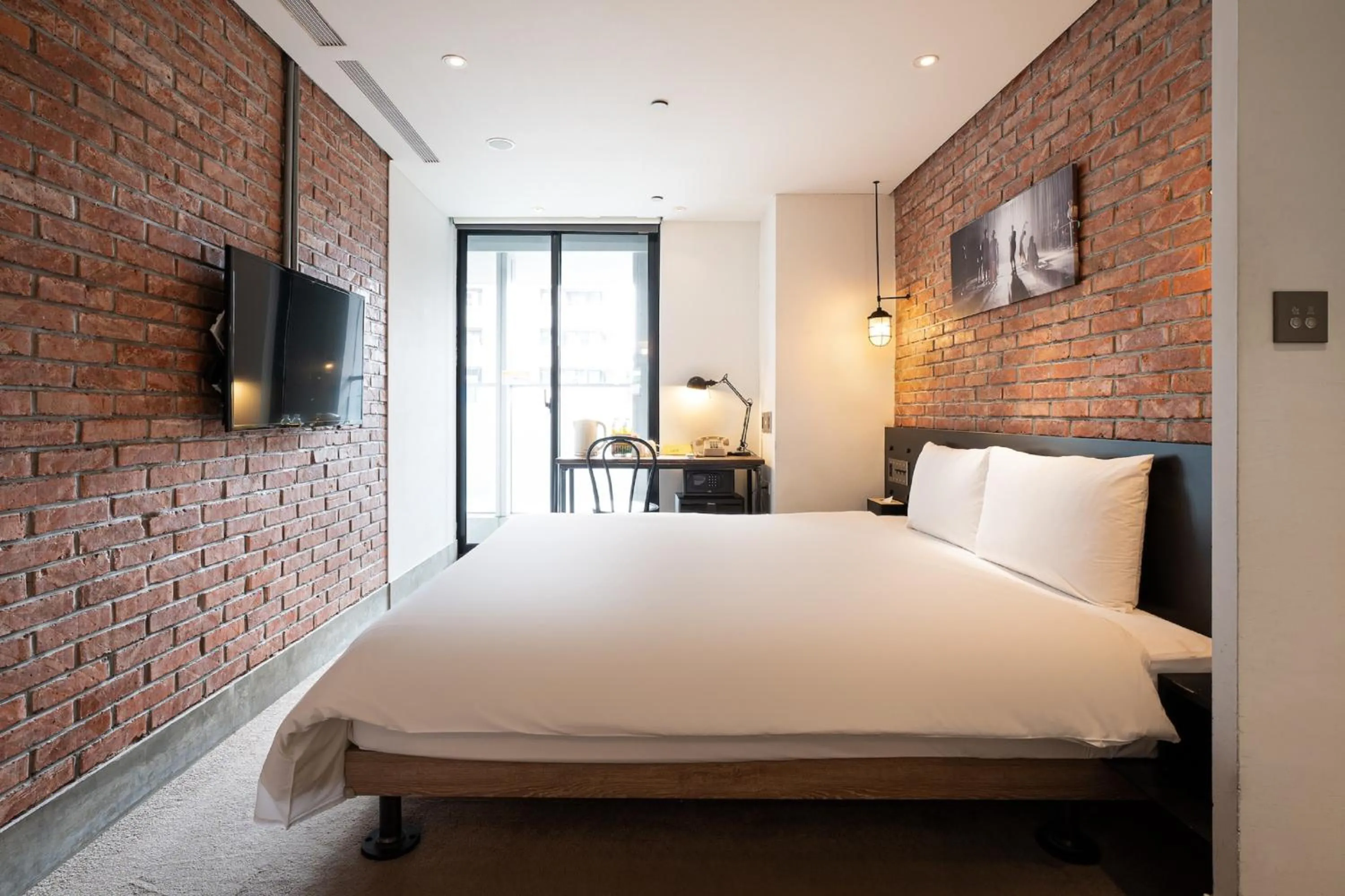 Bed in CHECK inn Taipei Songjiang