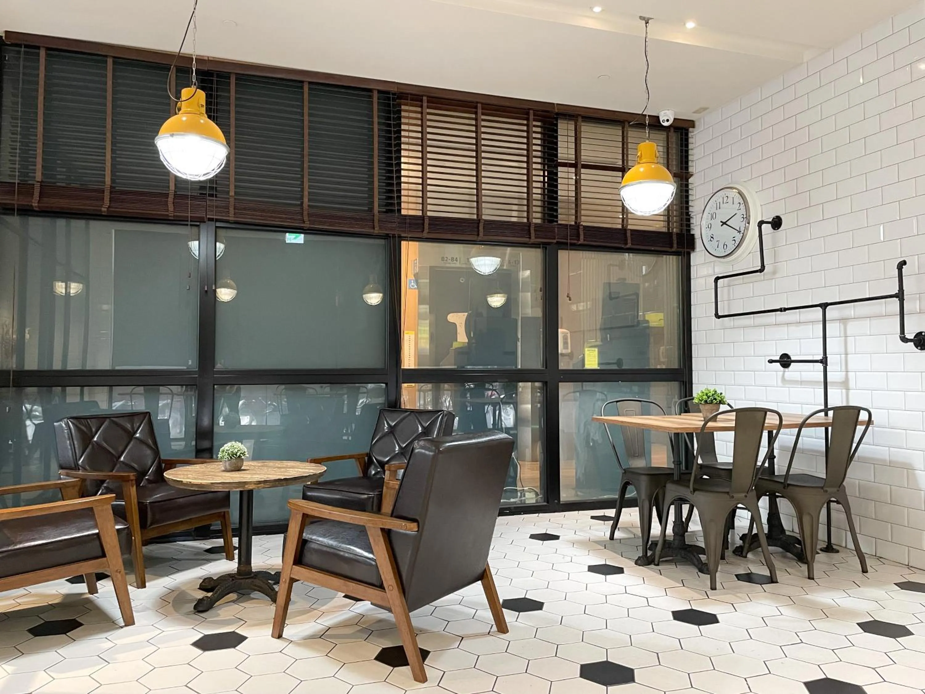 Seating area in CHECK inn Taipei Songjiang