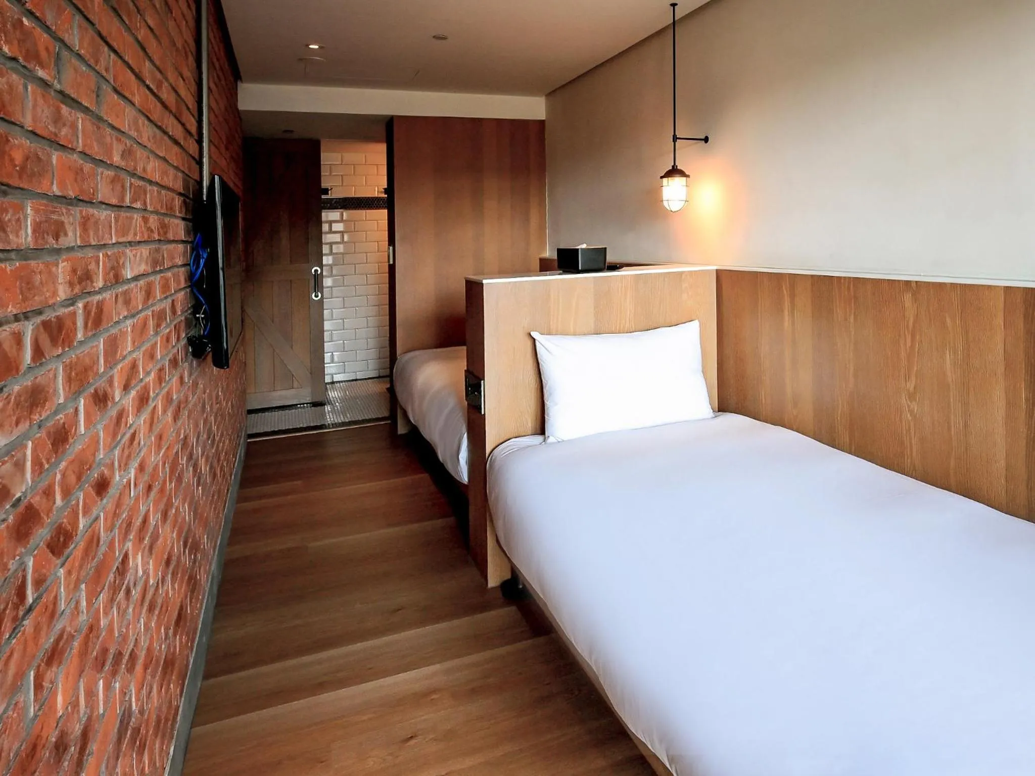 Bed in CHECK inn Taipei Songjiang
