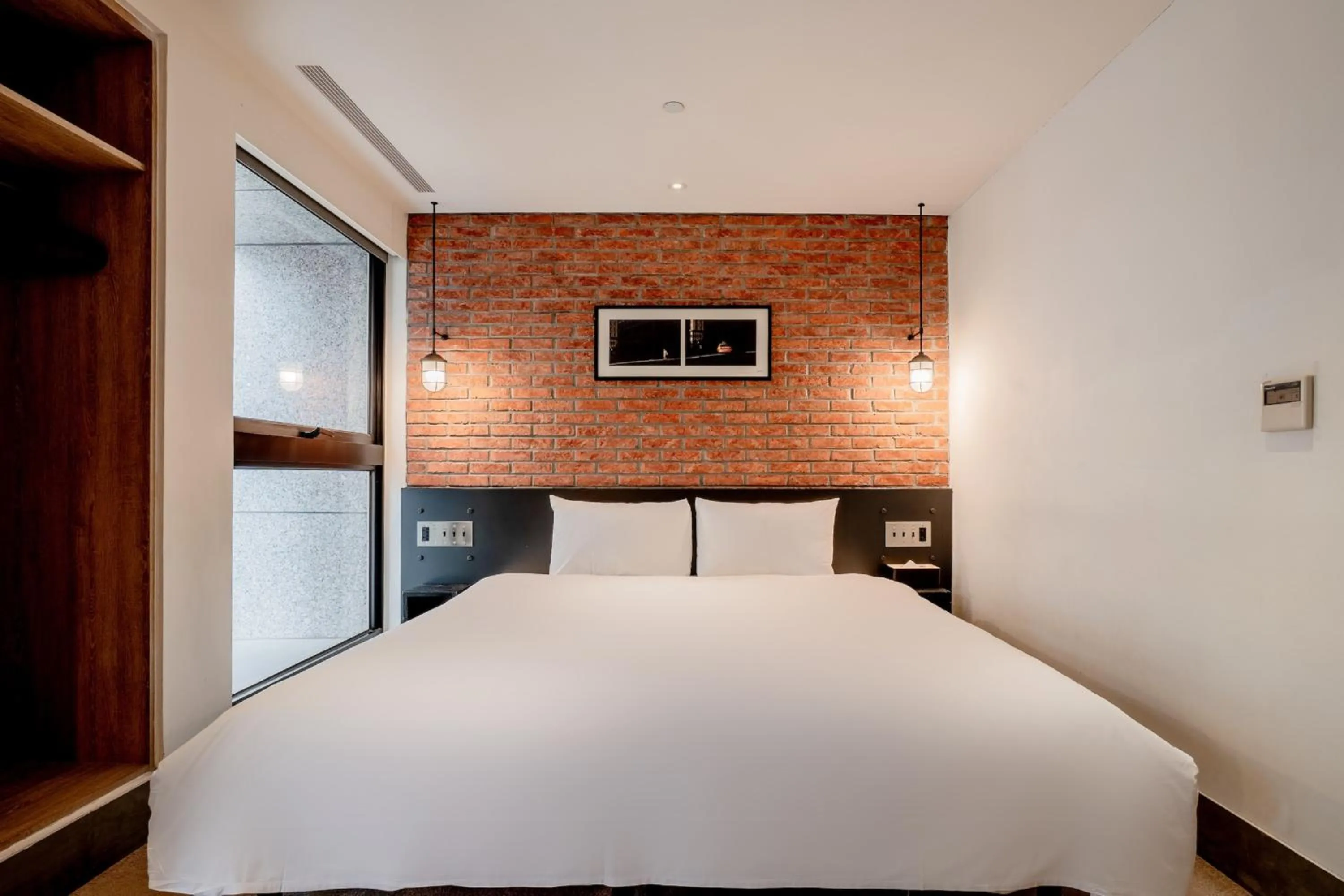Bed in CHECK inn Taipei Songjiang