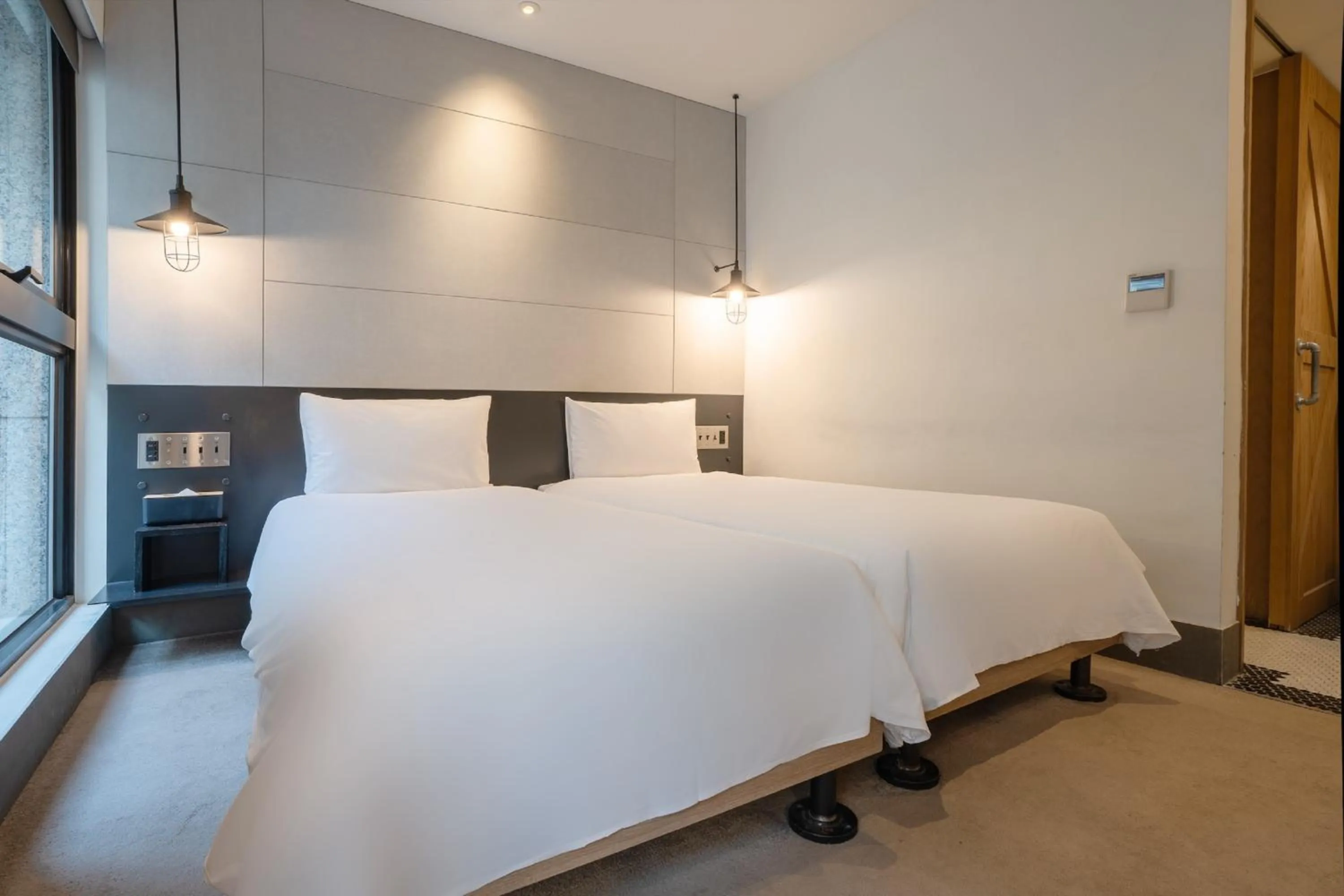 Bed in CHECK inn Taipei Songjiang