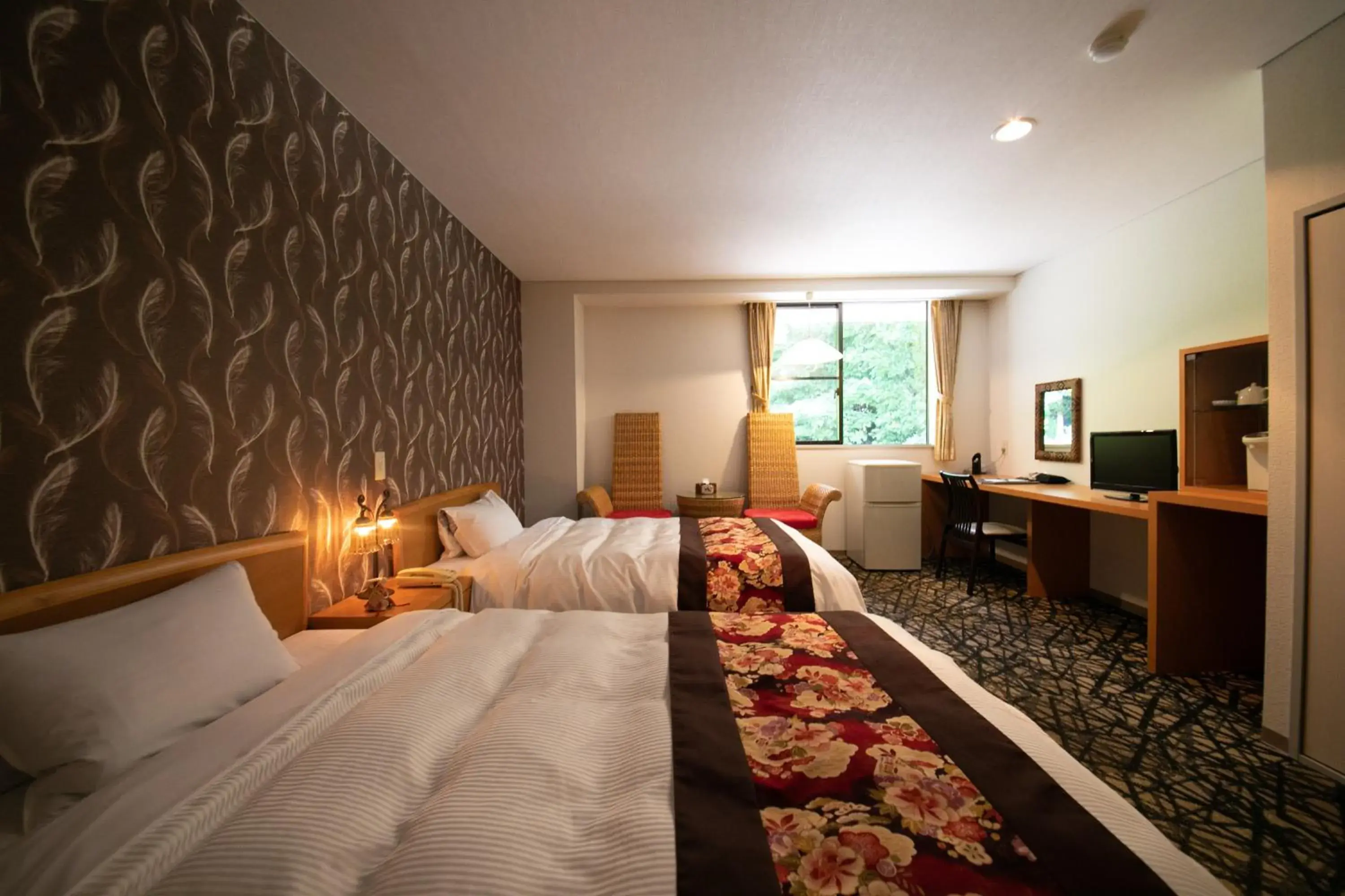 Twin Room with Shared Bathroom - single occupancy in Yufuin Yasuha Twin Room with Shared Bathroom - single occupancy in Yufuin Yasuha