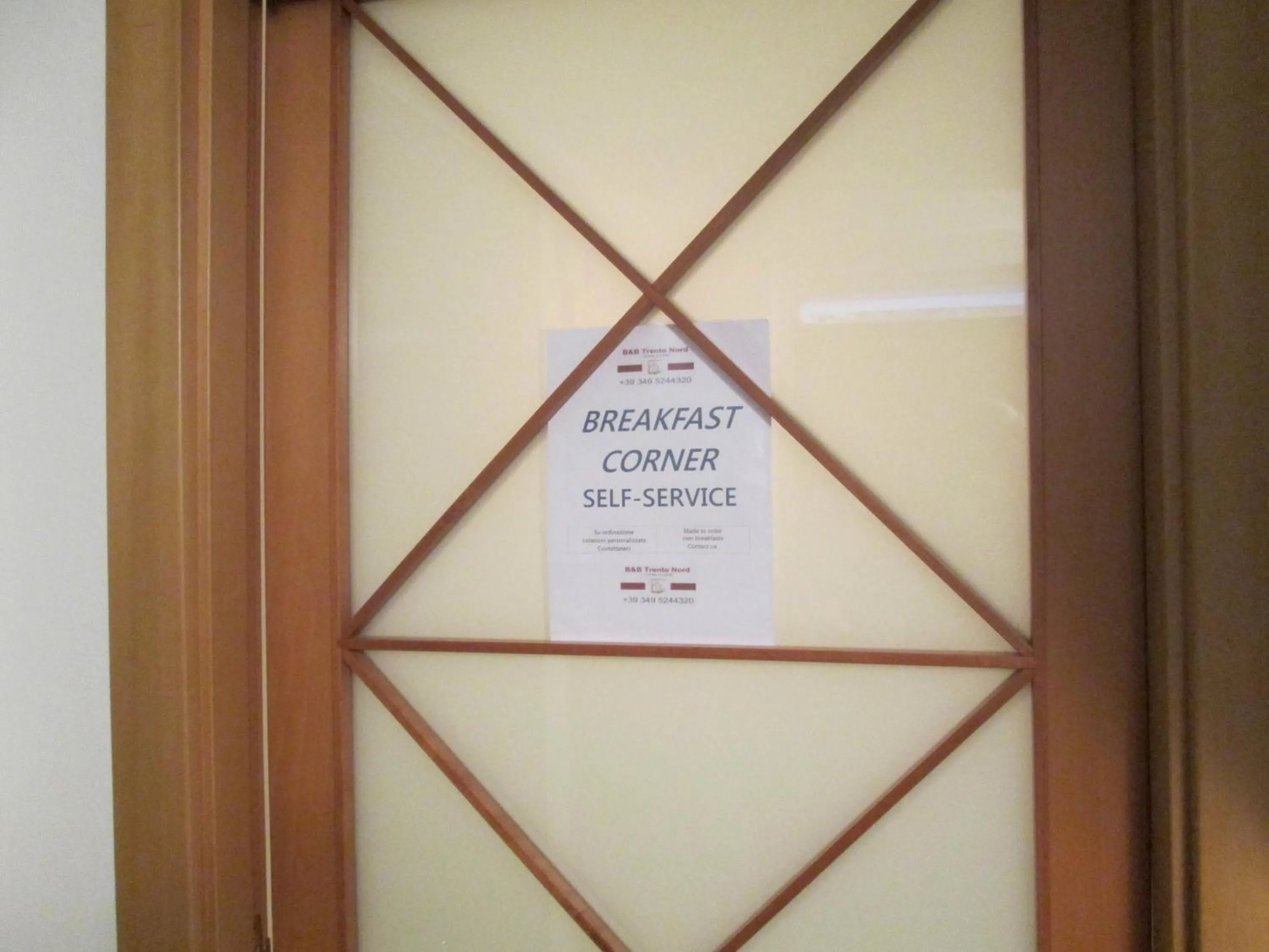 Food and drinks in B&B Trento Nord