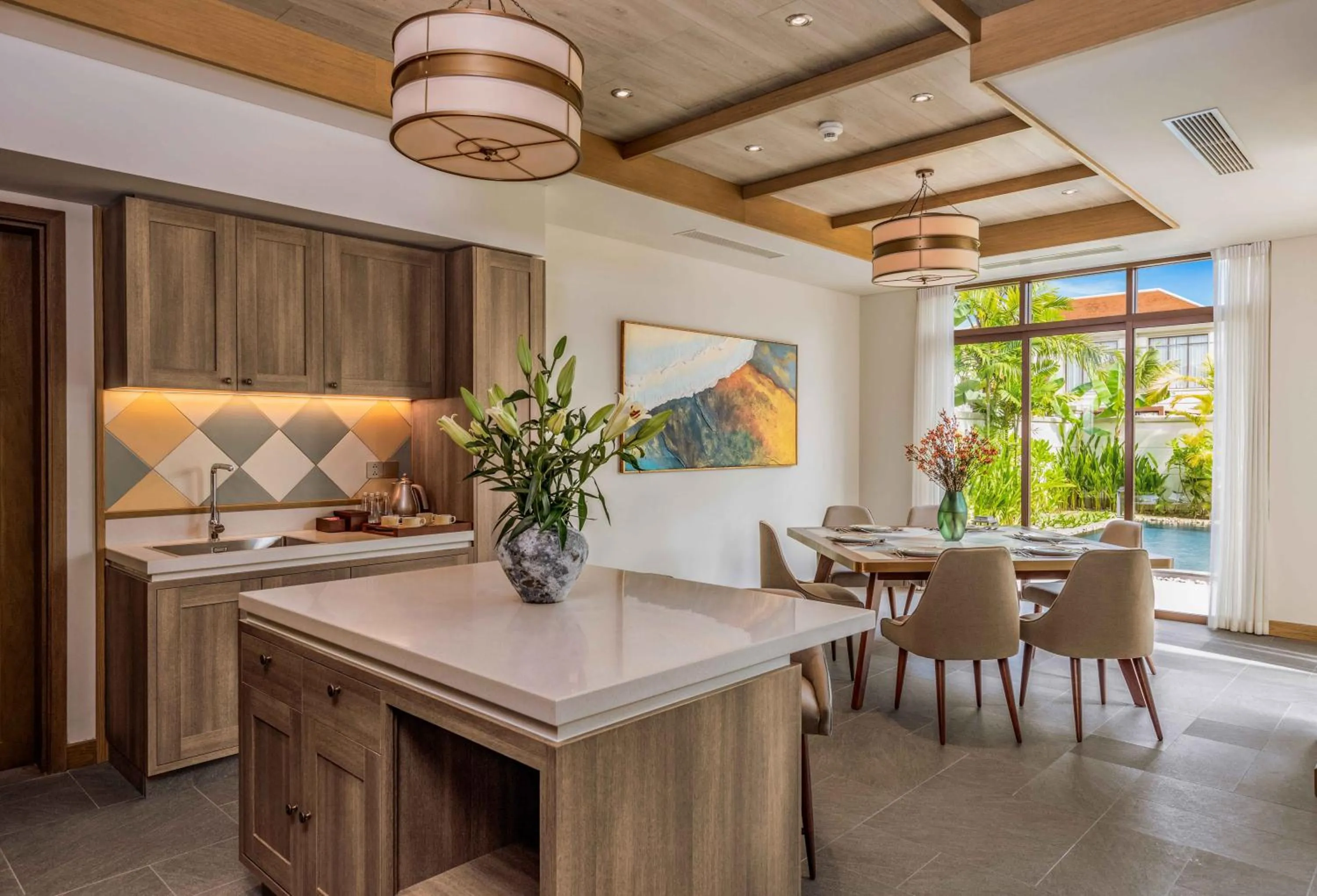 Kitchen or kitchenette in Fusion Resort and Villas Da Nang