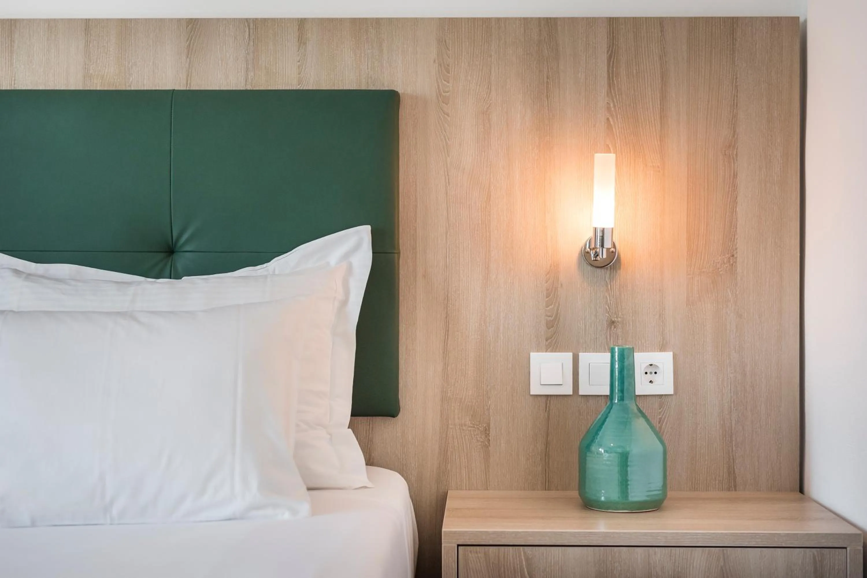 Bed in Glykeria Hotel