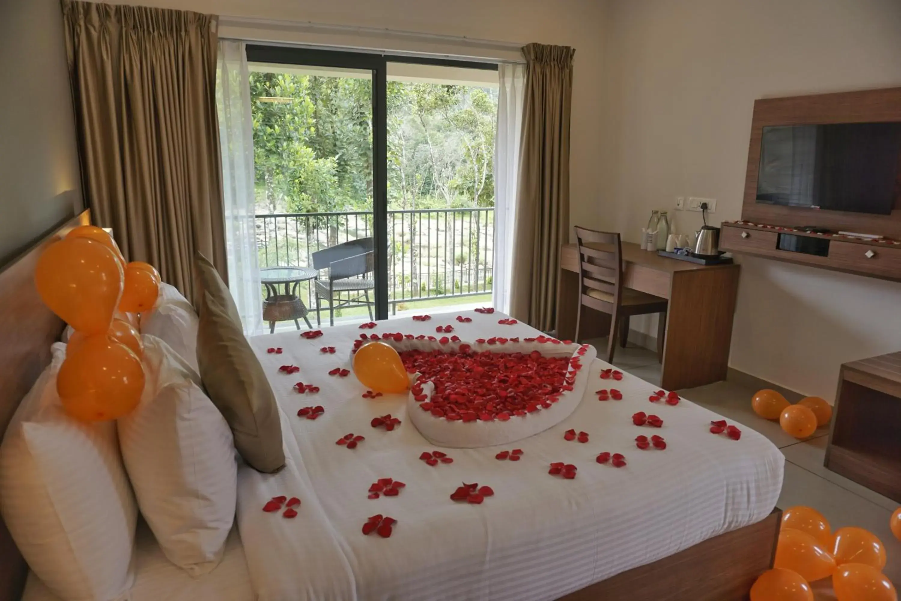 Deluxe Double Room with Balcony in Riverdale Munnar Resorts & Spa Deluxe Double Room with Balcony in Riverdale Munnar Resorts & Spa