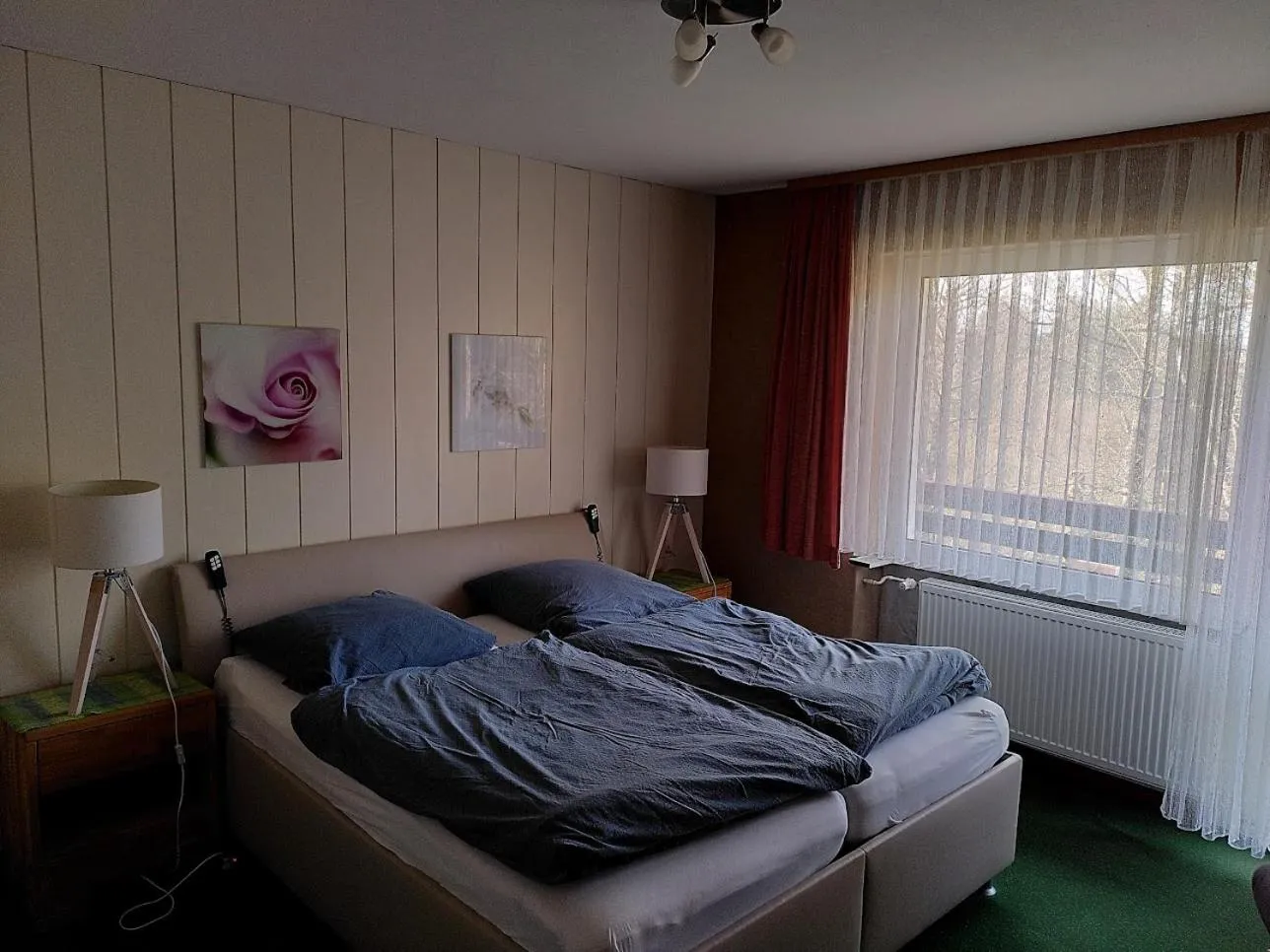 Bedroom, Bed in Bio-Hotel Zum Forsthaus