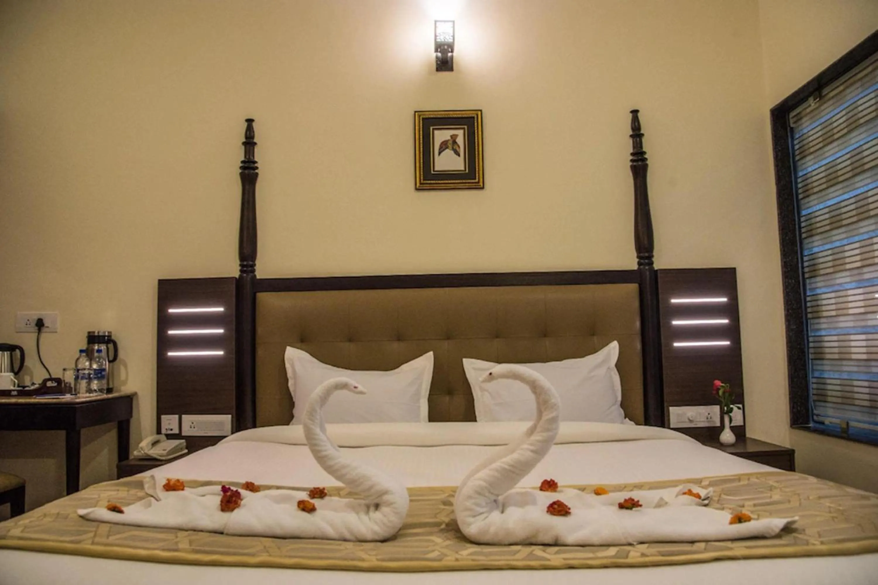 Bed in Labh Garh Palace Resort & Spa