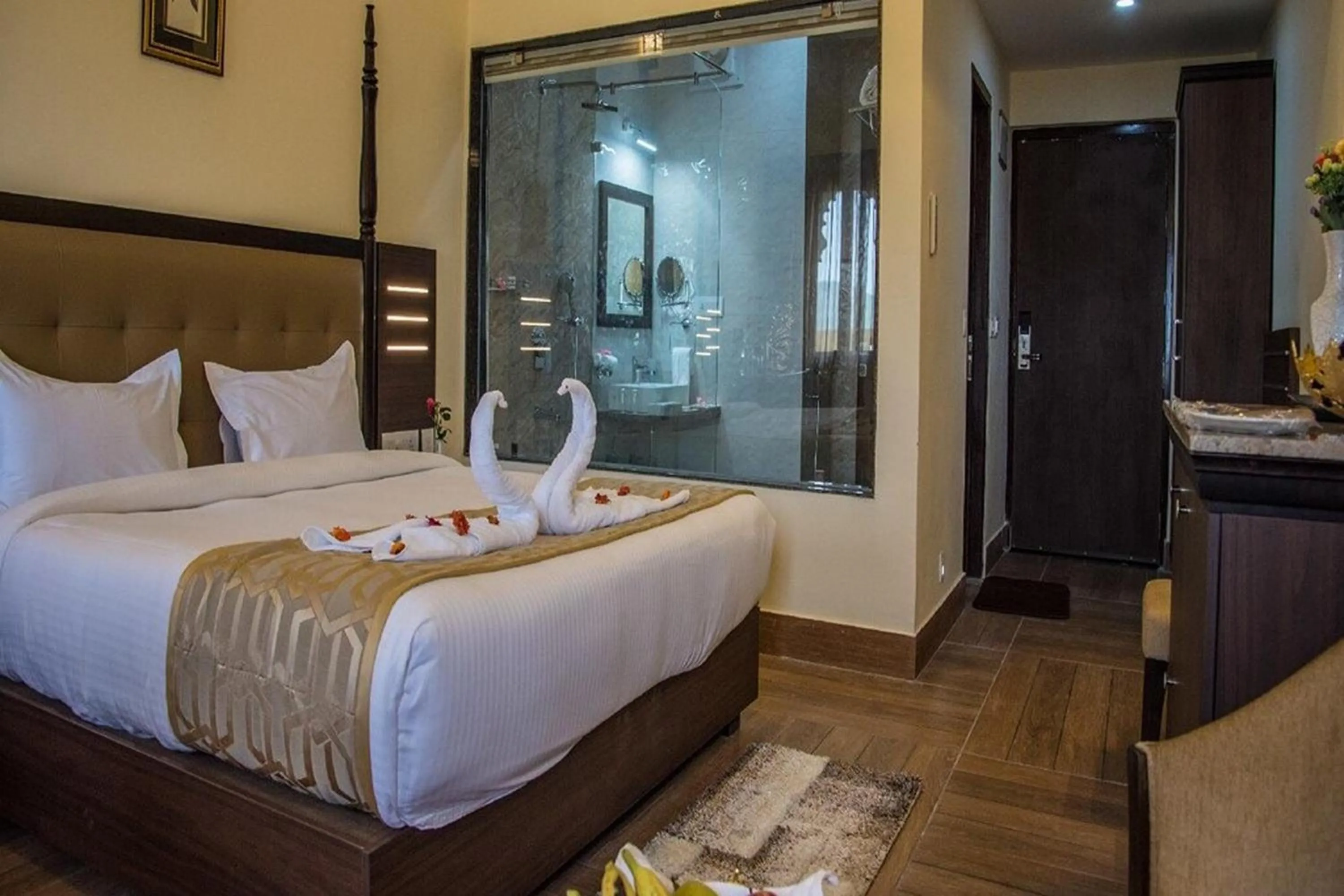 Bed in Labh Garh Palace Resort & Spa