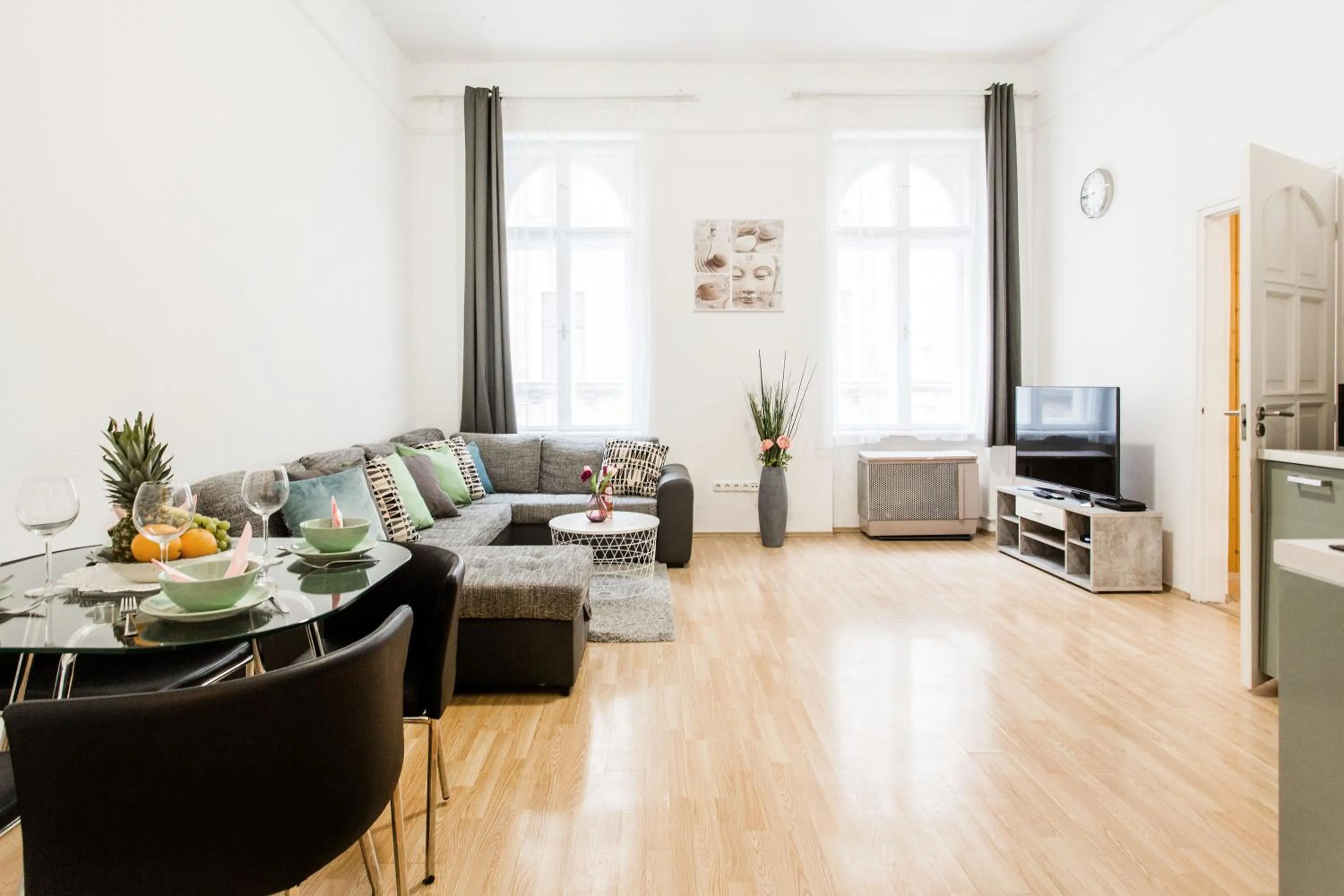Living room in Grand Budapest Apartments