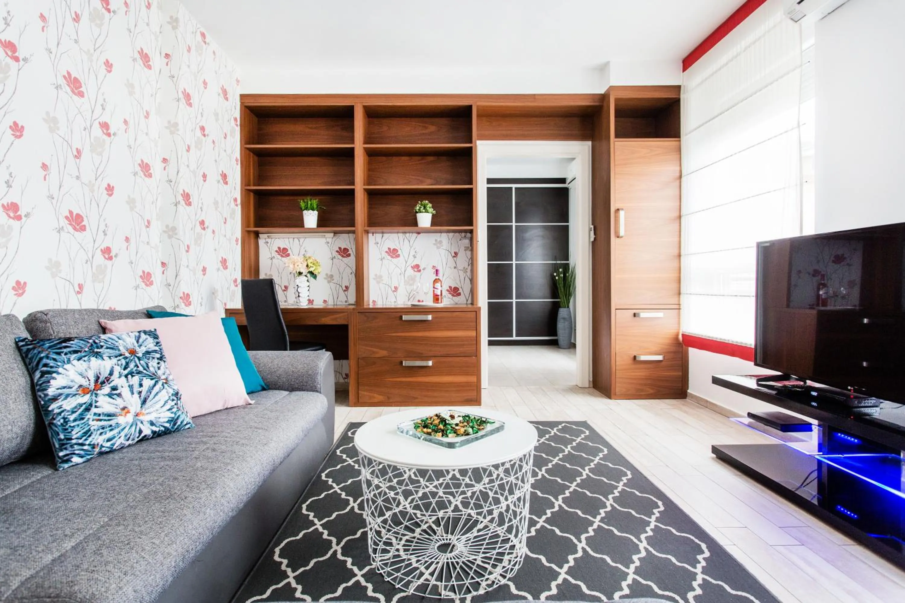 Living room in Grand Budapest Apartments