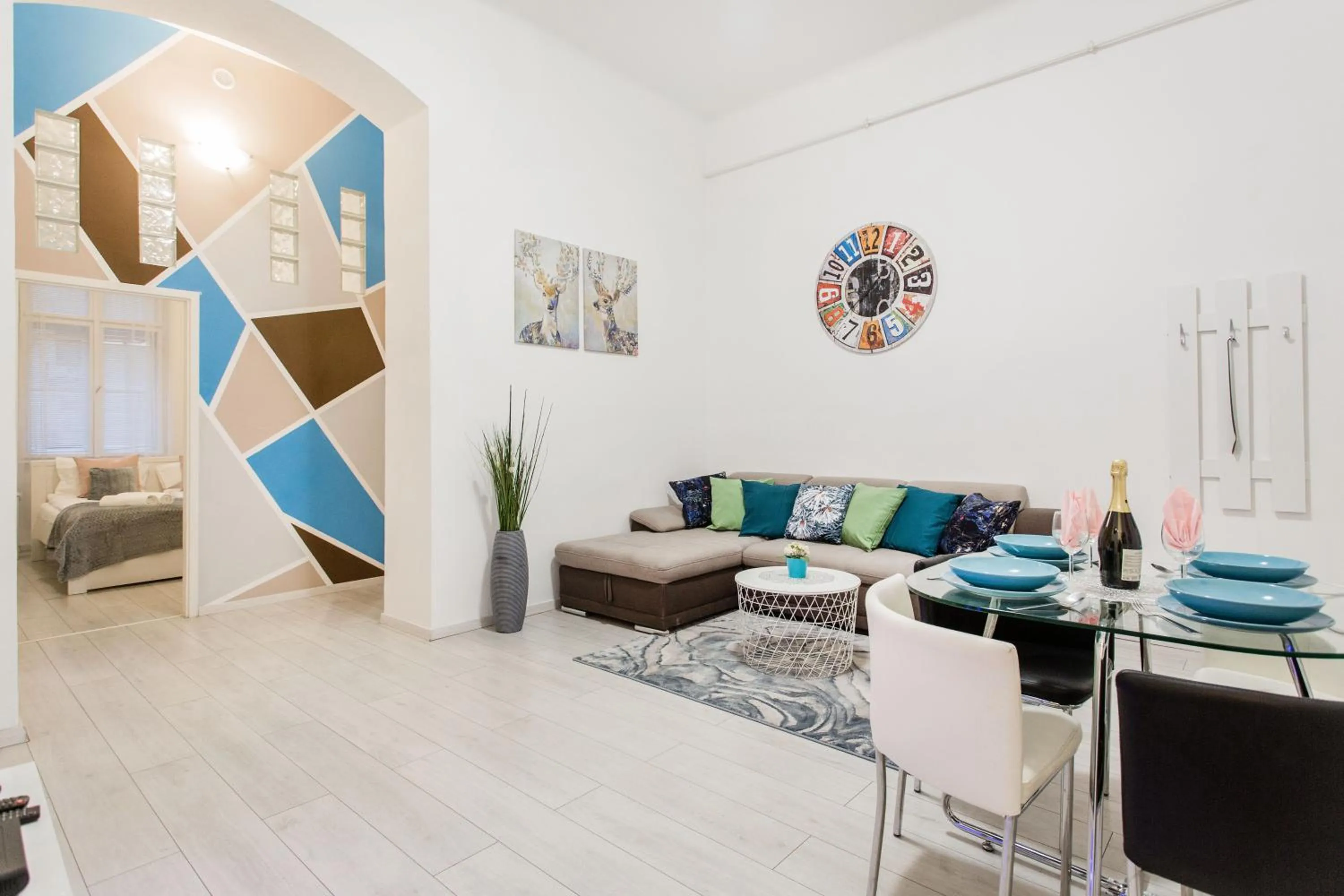 Living room in Grand Budapest Apartments