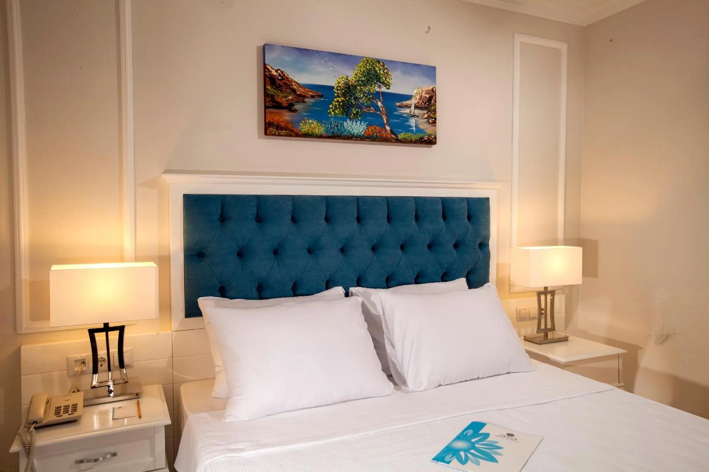 Bed in Zena Hotel Bodrum