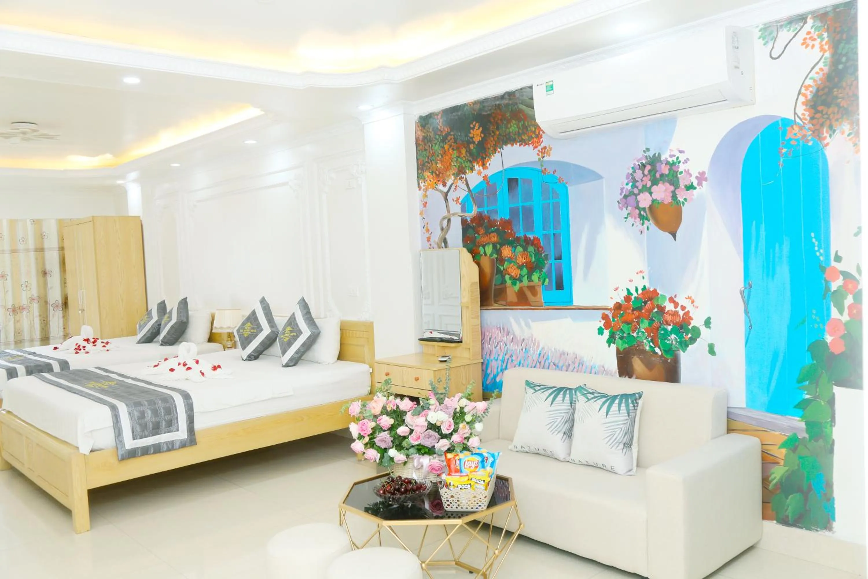 Bed in Noi Bai Ville Airport Hotel