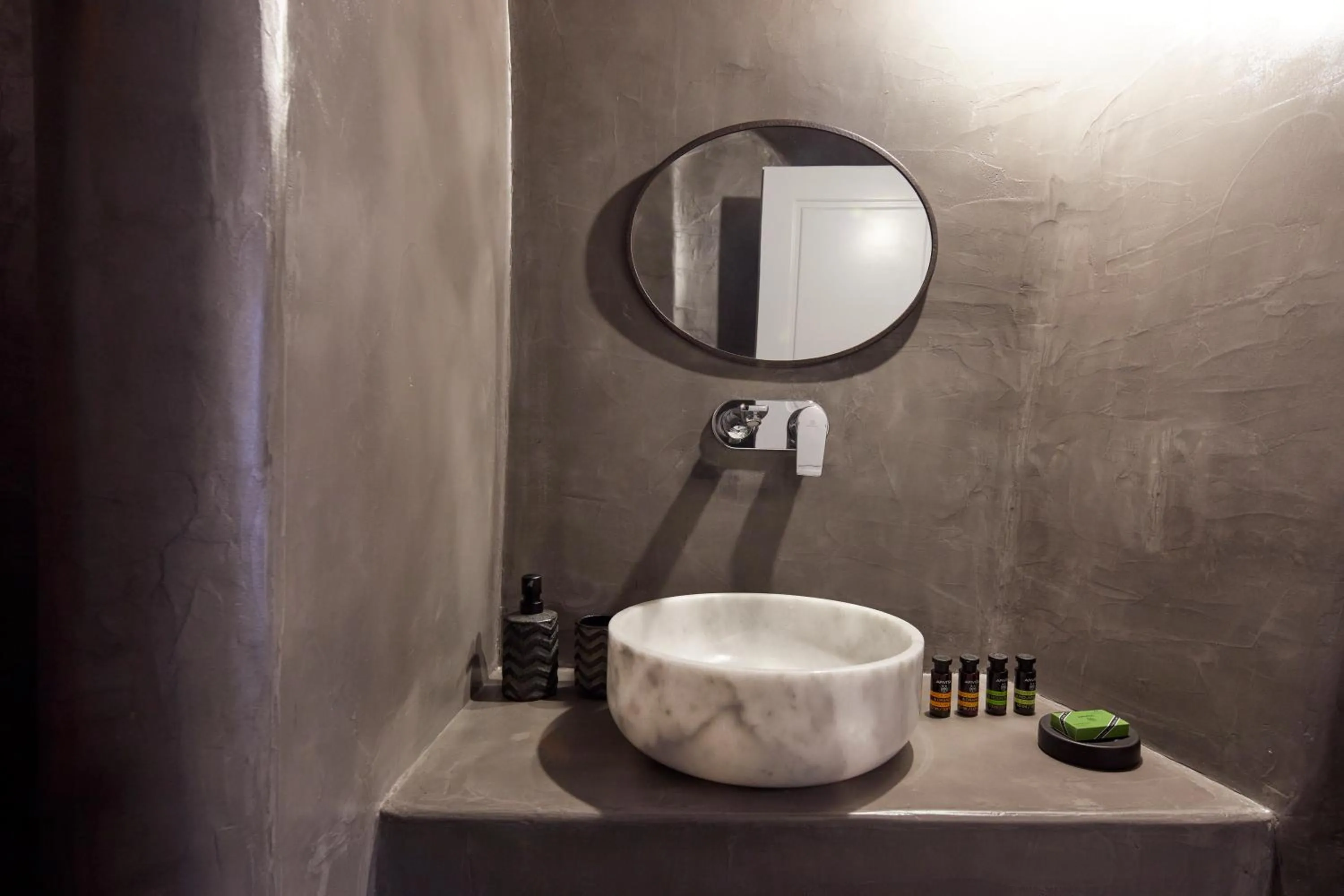 Bathroom in Arxegono Cave Houses Santorini