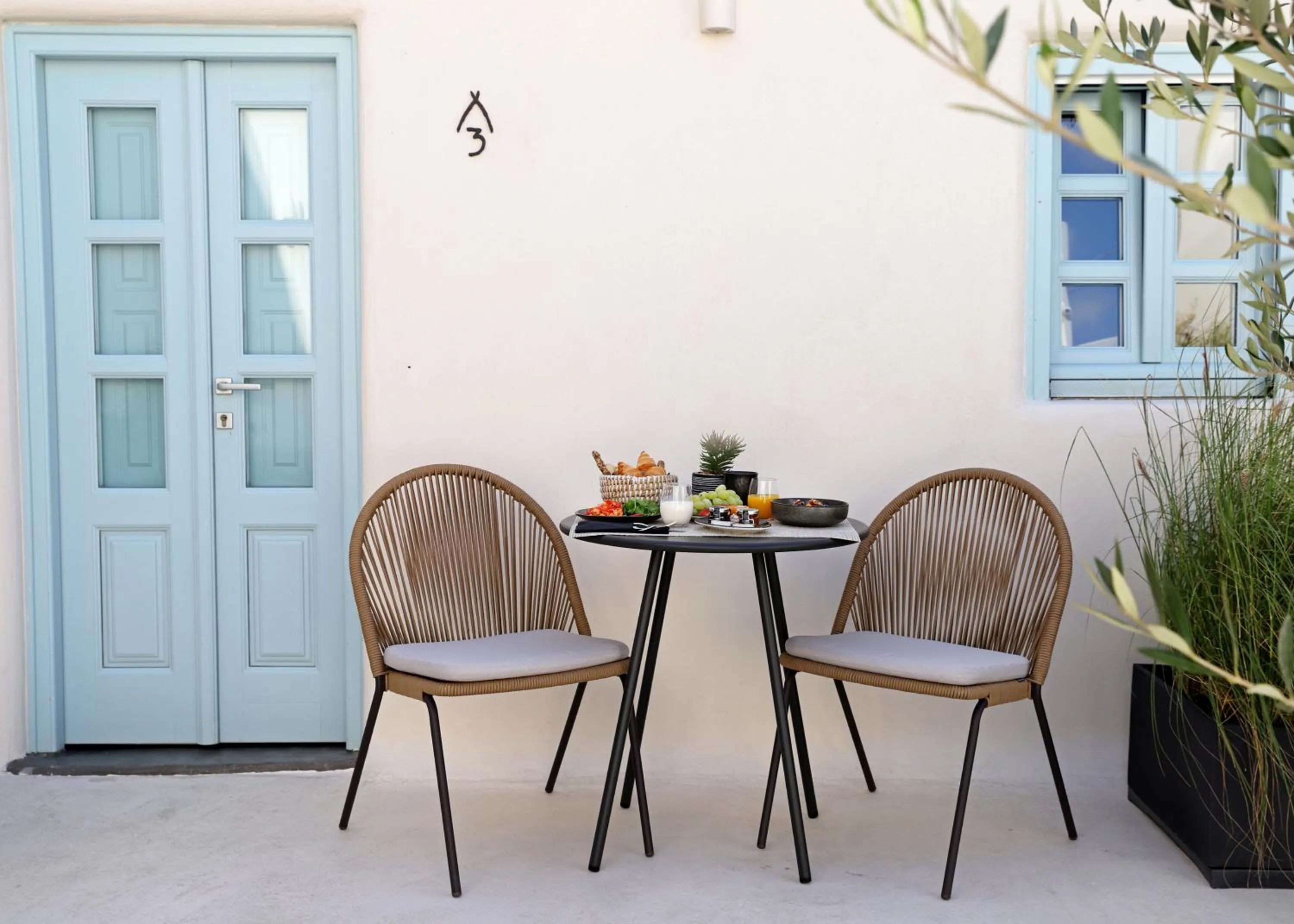 Patio in Arxegono Cave Houses Santorini