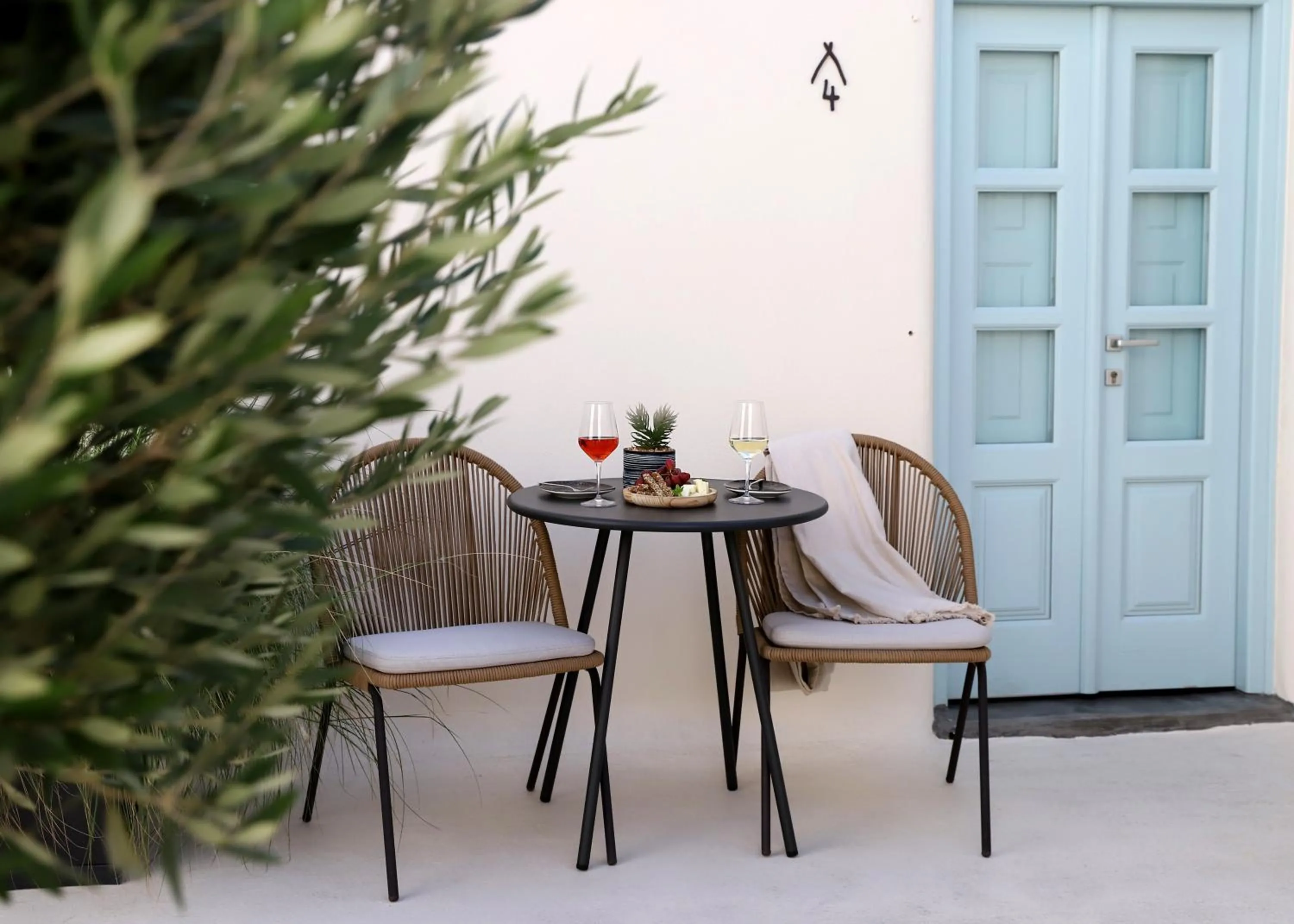 Patio in Arxegono Cave Houses Santorini