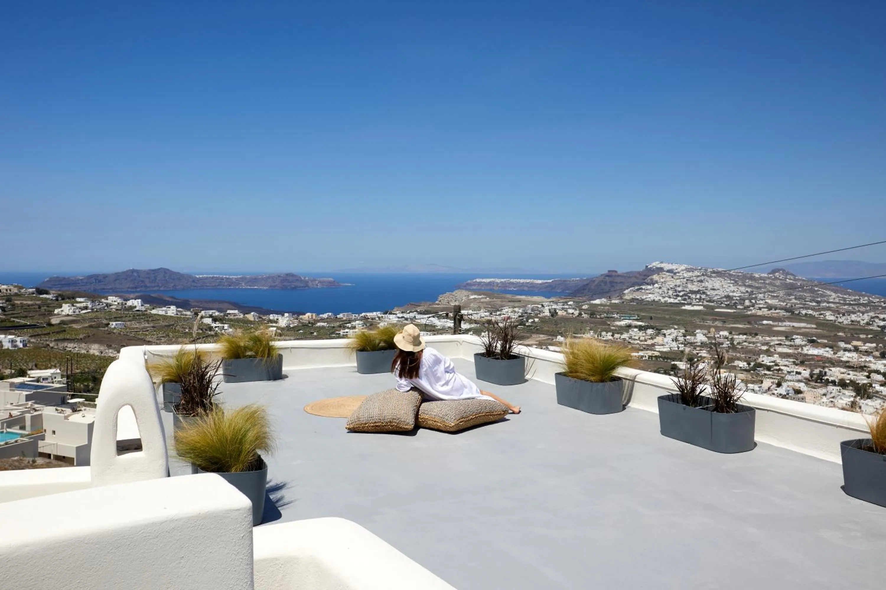 Patio in Arxegono Cave Houses Santorini